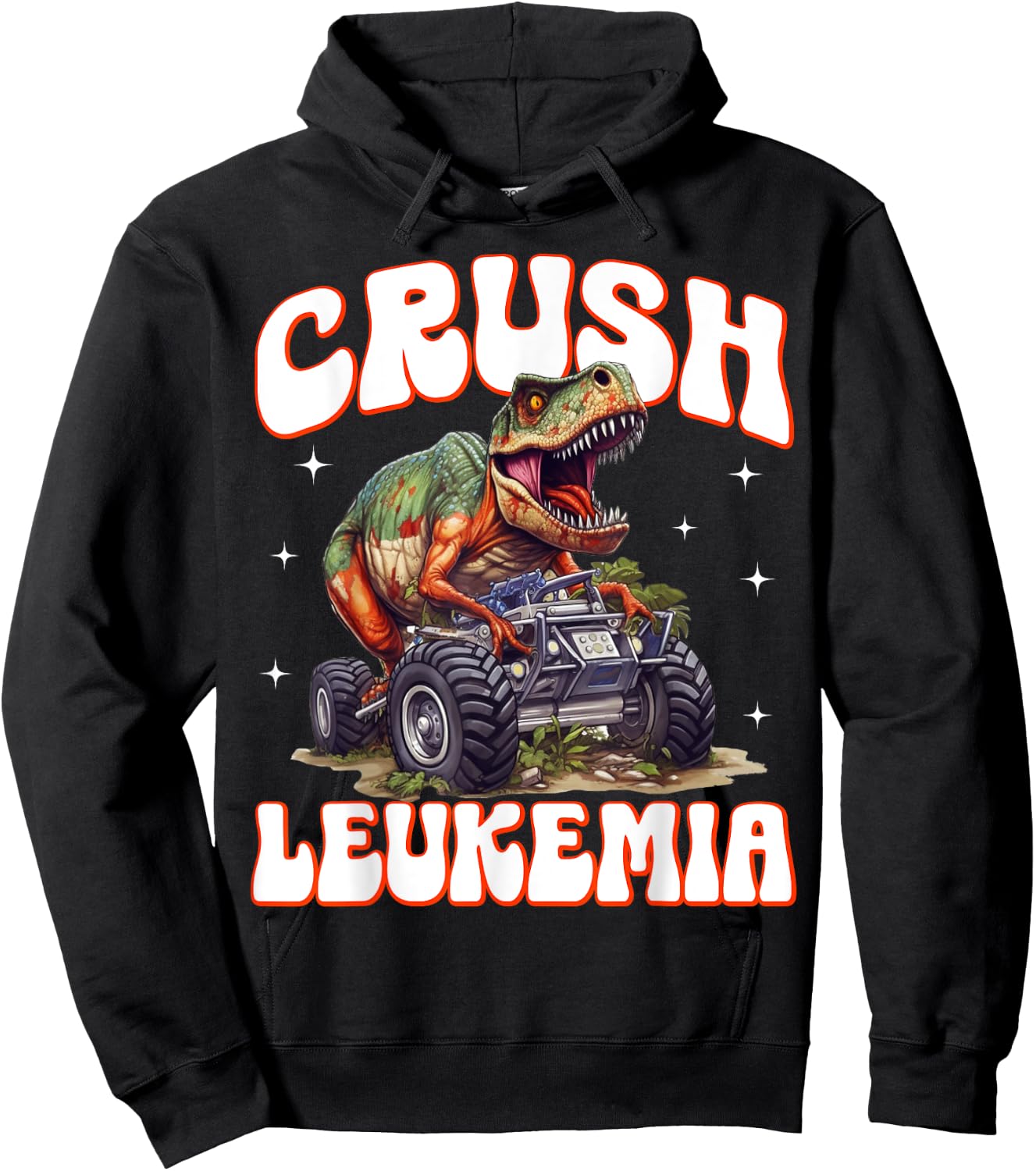 Crush Leukemia Awareness Cure Blood Cancer Fighter Kids Hoodie - Hoodie | Black