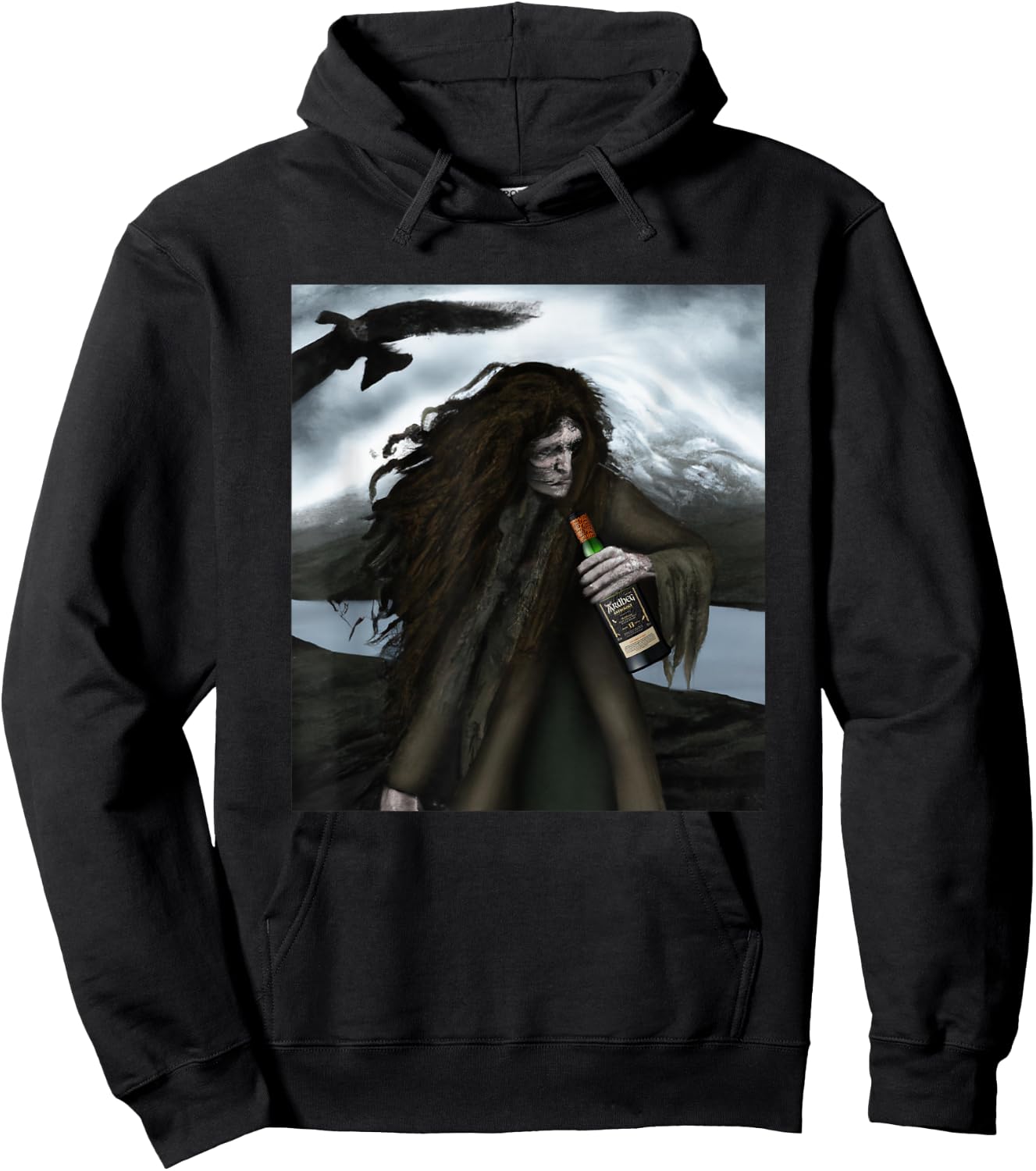 MonnemBlue Ardbeg The Harpy's Tale -Adults Black Short Sleeve Small Hoodie - Hoodie | Black