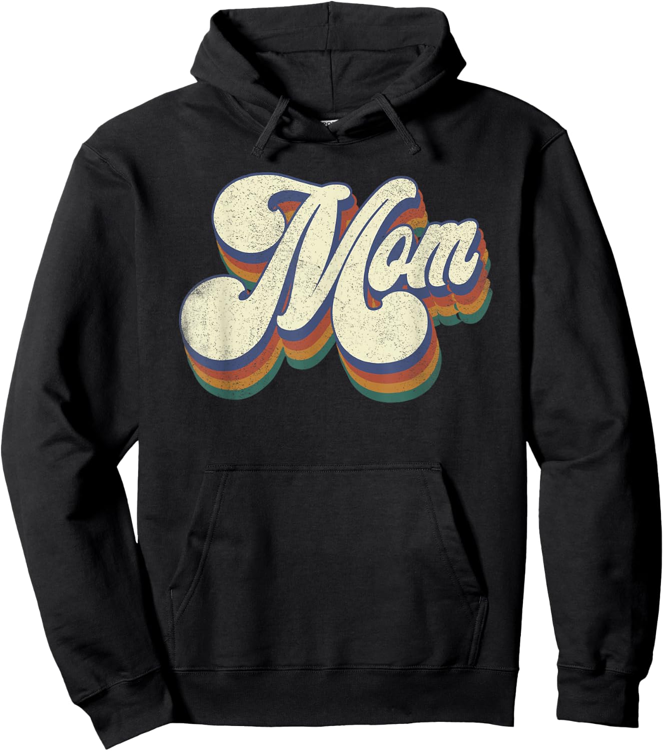 Mom Gifts From Kids Retro Vintage Mother's Day Mom Hoodie - Hoodie | Black