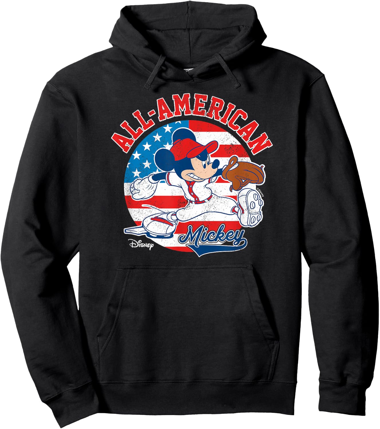 Disney - Mickey Americana Baseball Hoodie - Hoodie | Black