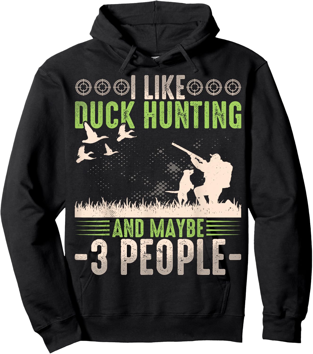 I Like Duck Hunting & Maybe Like 3 People Funny Duck Hunter Hoodie - Hoodie | Black