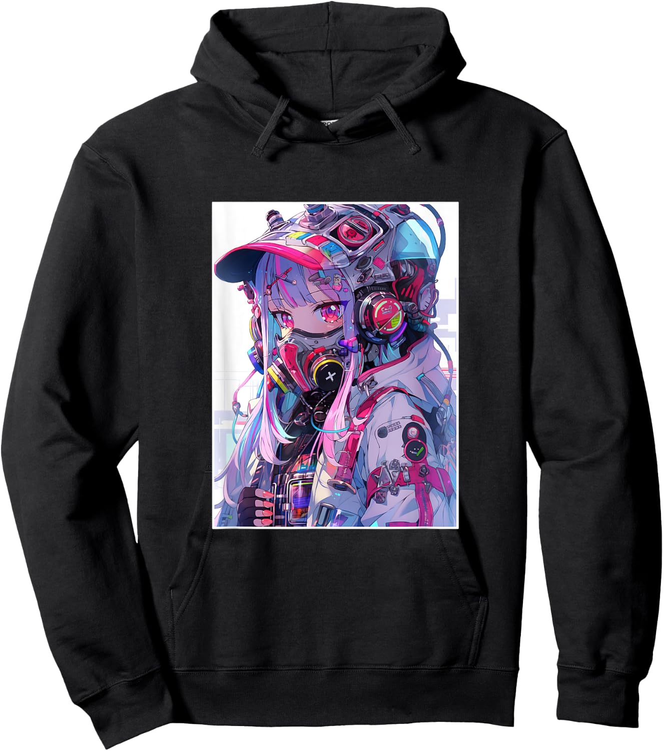 Anime Girl Anime Otaku Japanese Aesthetic Hoodie - Hoodie | Black