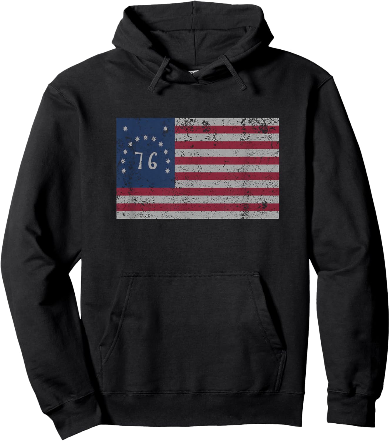 American Bennington Flag United States of America 1776 Shirt Hoodie - Hoodie | Black
