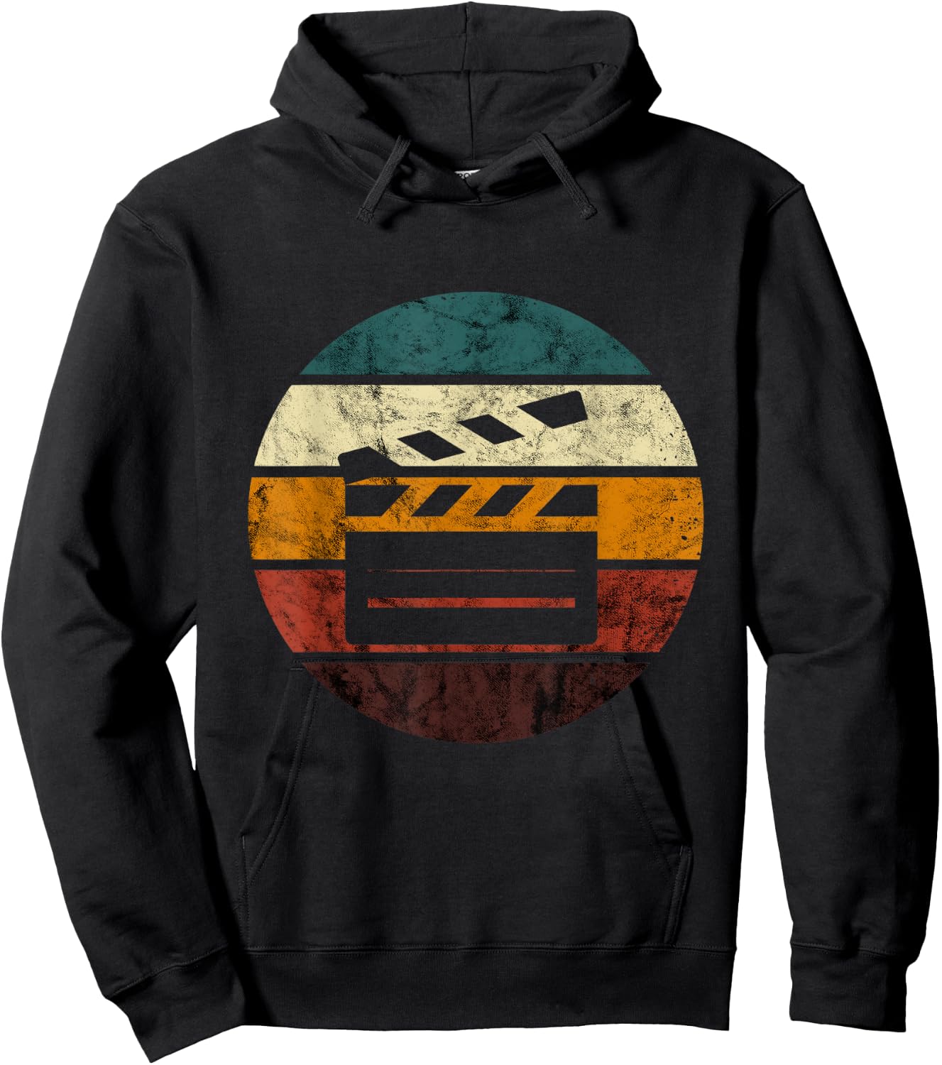 Clapboard Filmmaking Retro Cinematography Vintage Filmmaker Hoodie - Hoodie | Black