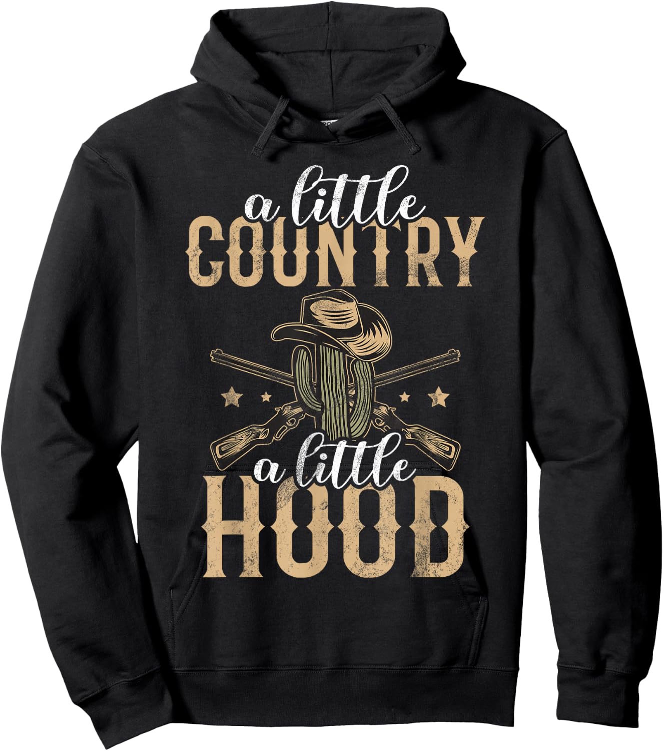 A Little Country a little Hood Country Girl Hoodie - Hoodie | Black