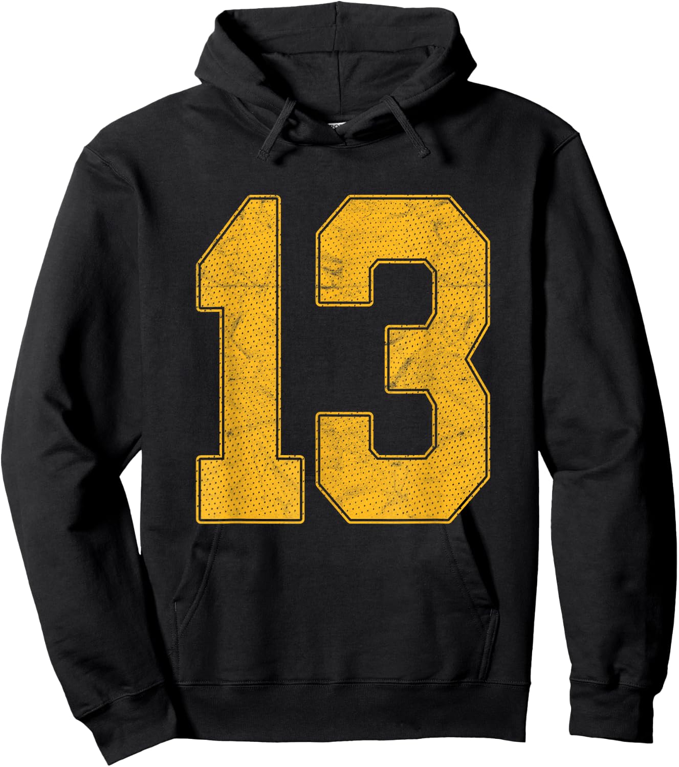 Number 13 Numbered Uniform Sports Team Jersey 13th Birthday Hoodie - Hoodie | Black