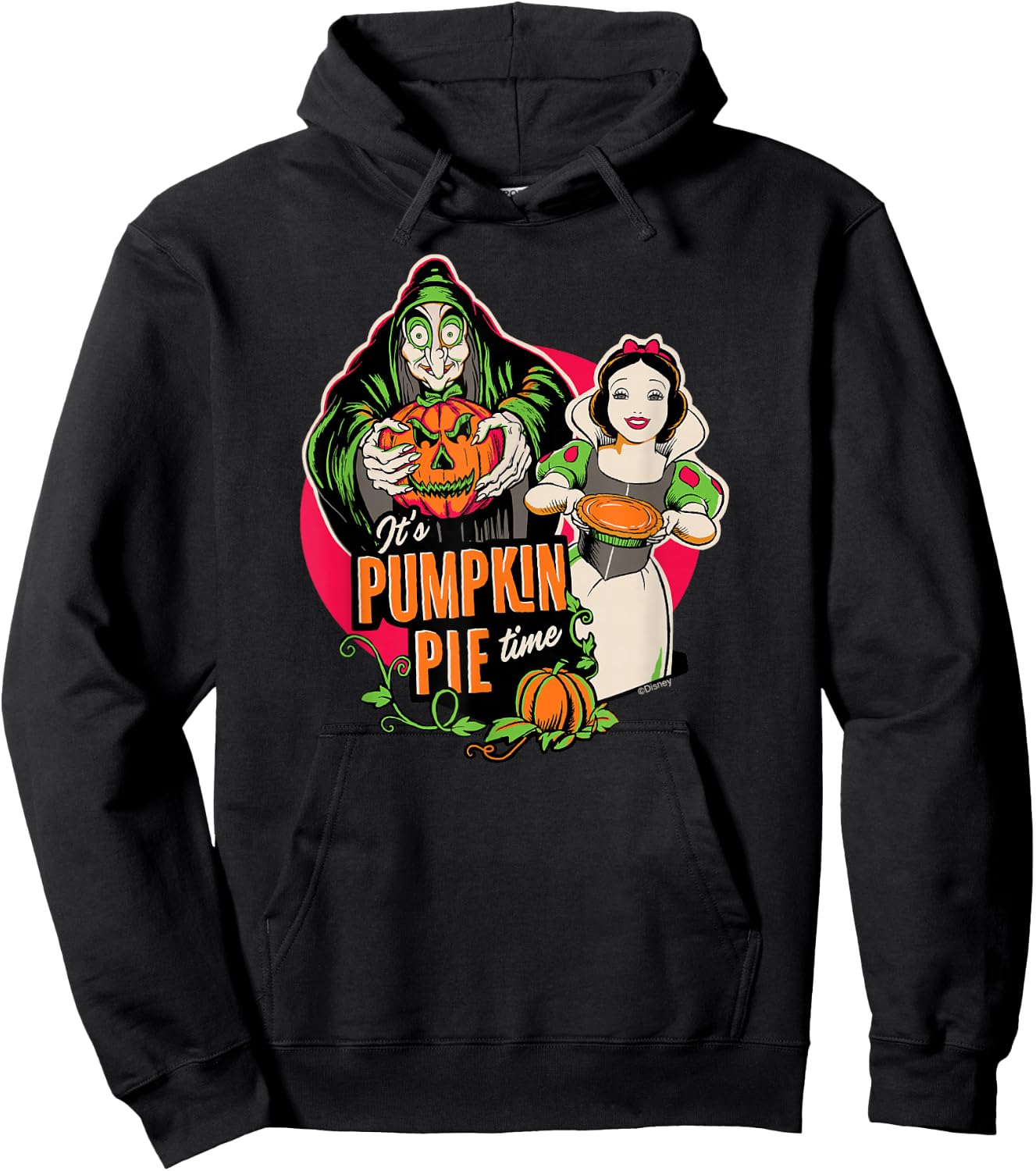 Disney Princess Snow White Queen Pumpkin Pie Time Halloween Hoodie - Hoodie | Black