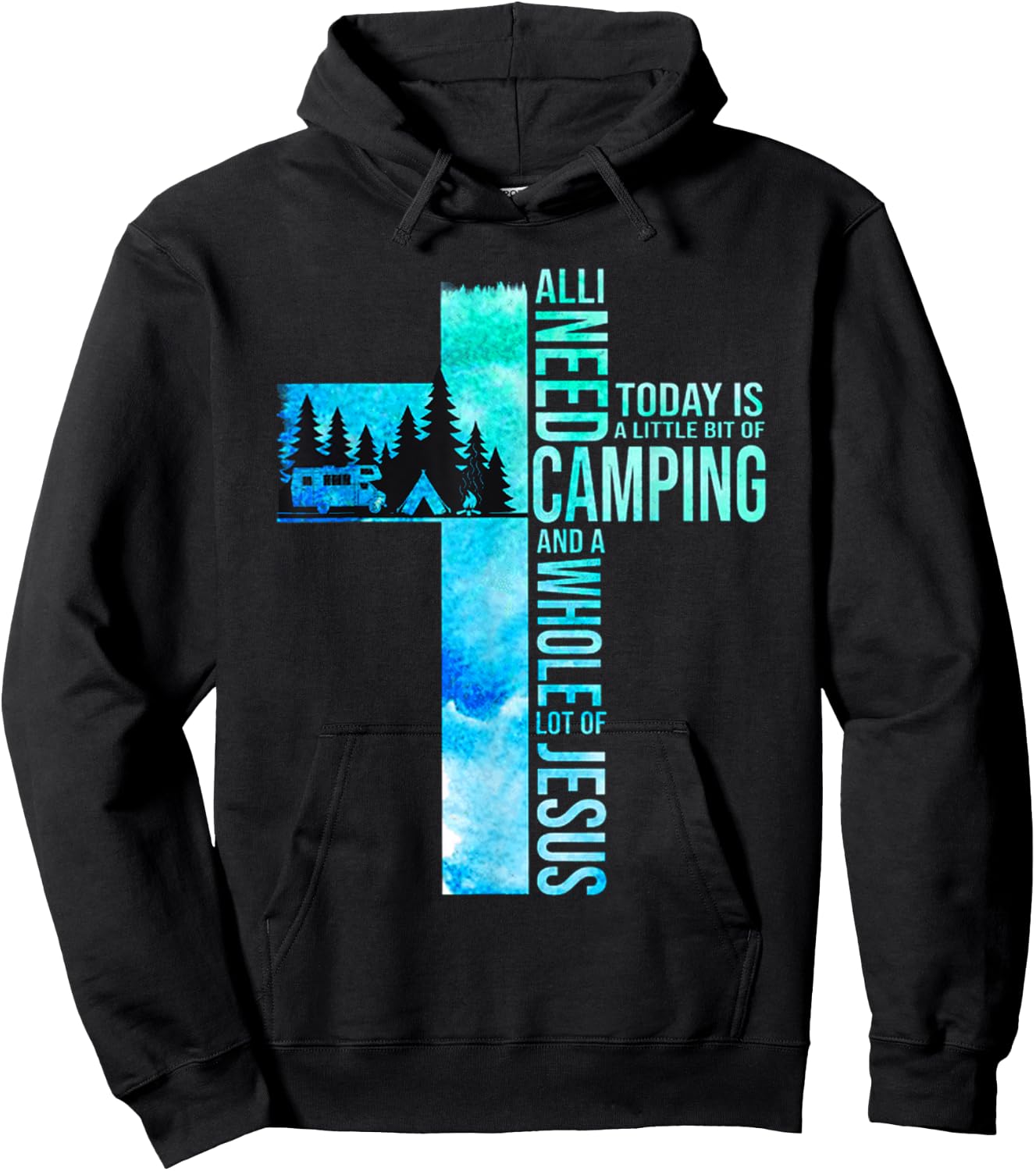 Camping and Jesus Hoodie - Hoodie | Black