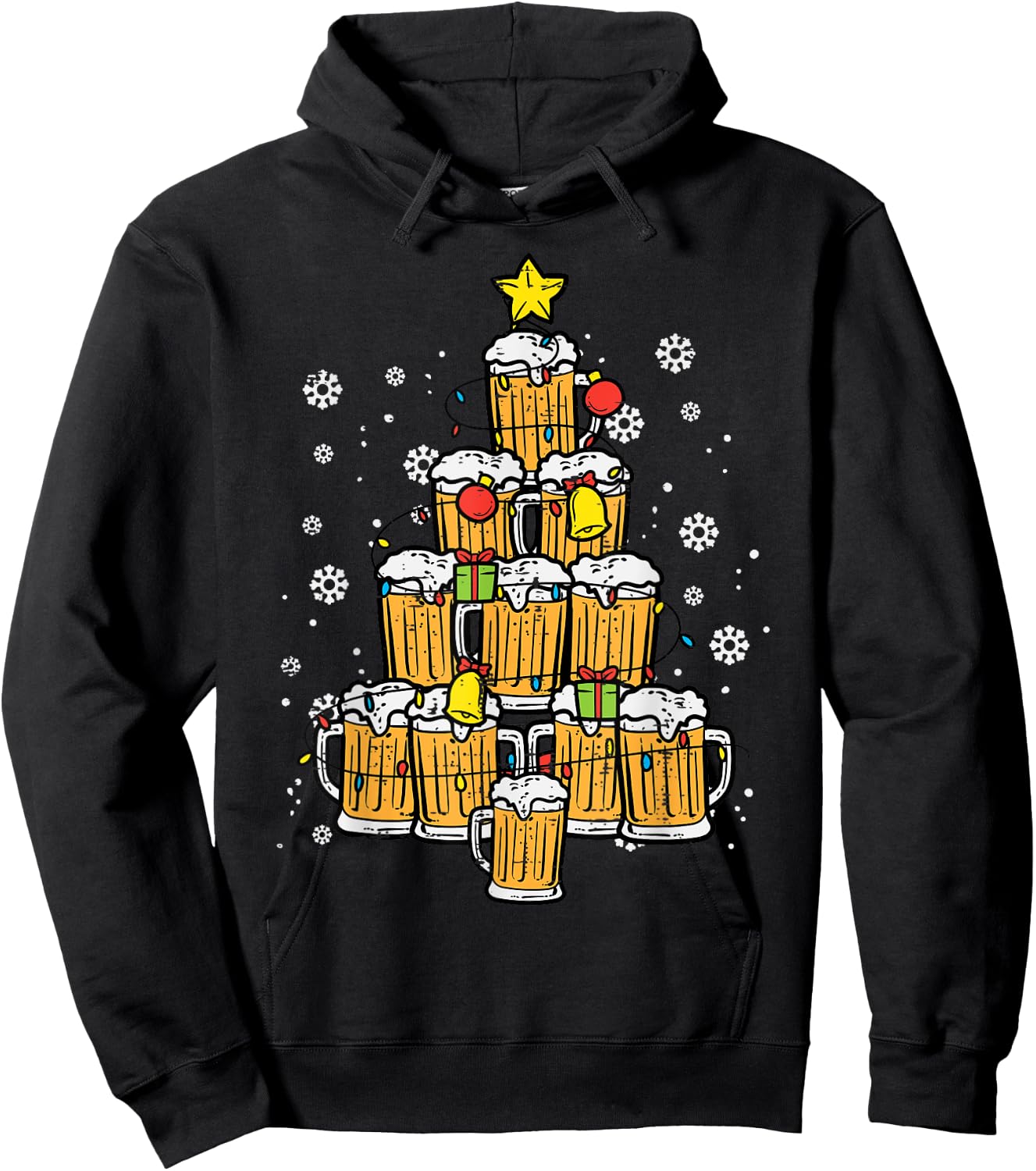 Christmas Tree Funny Winter Xmas For Dad Men Guys Hoodie - Hoodie | Black