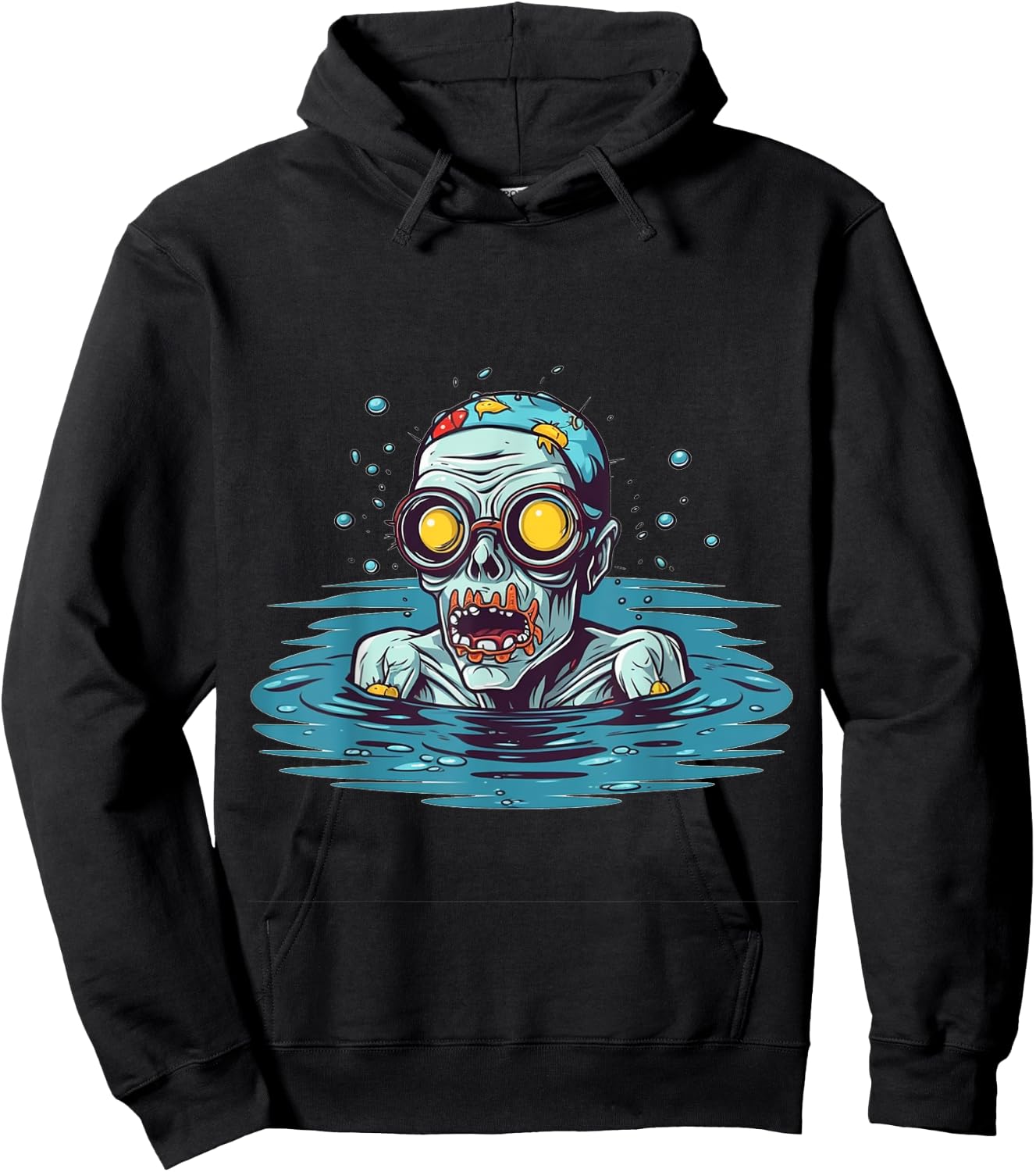 Zombie Swimmer Halloween Costume Swimming Men Women Kids Hoodie - Hoodie | Black