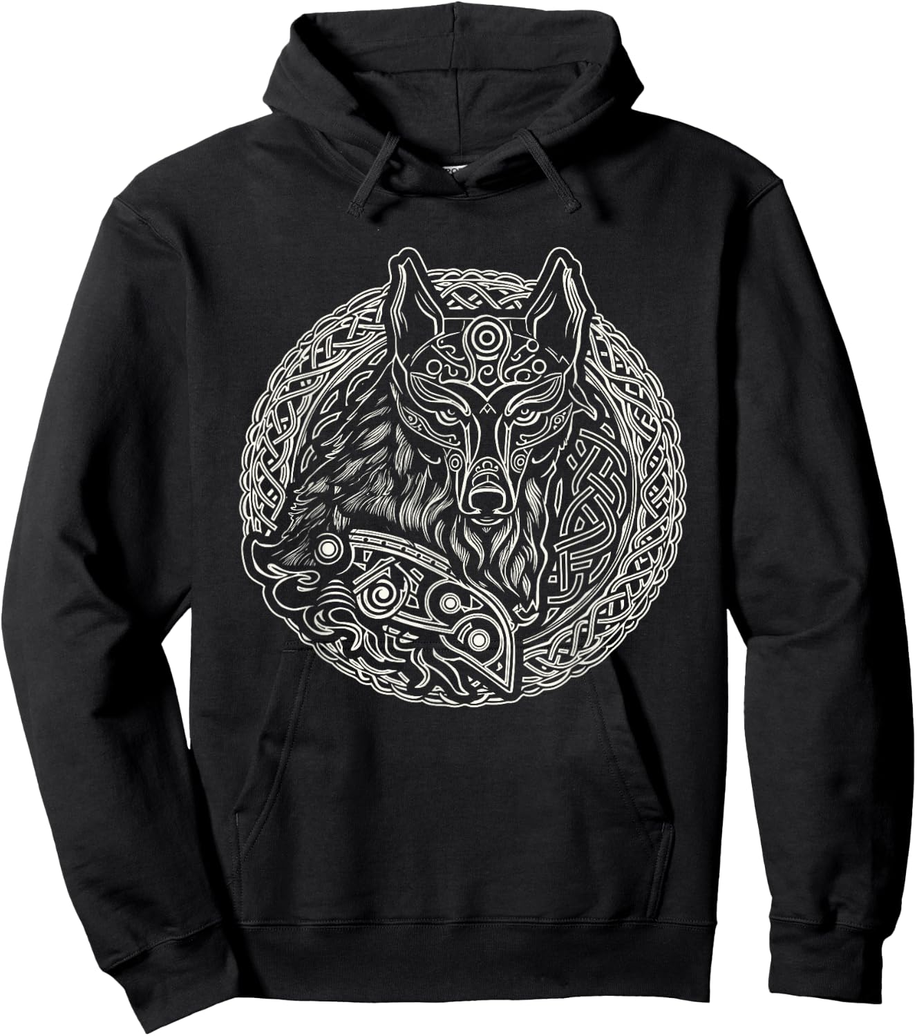 Viking Celtic Fenrir Wolf , Men Hoodie - Hoodie | Black