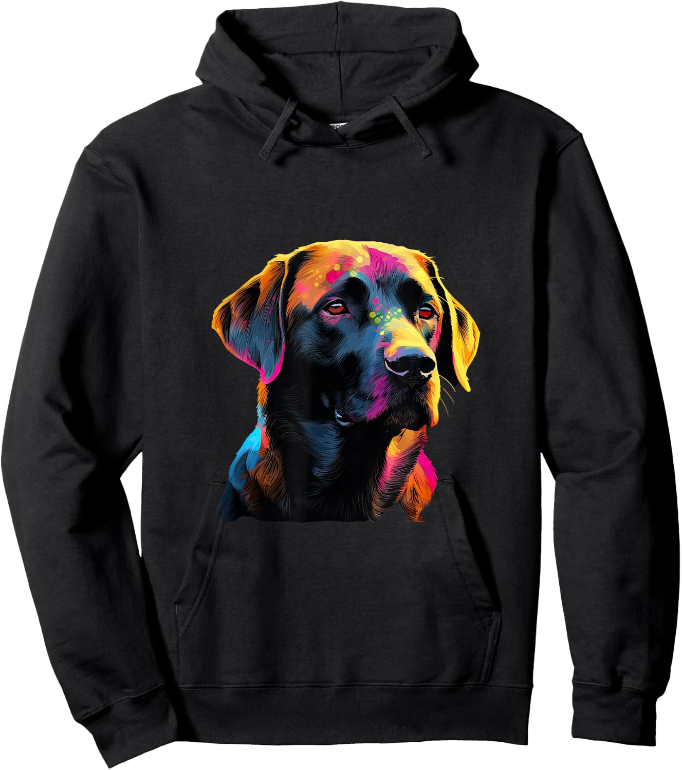 Black Labrador Lover Colorful Pop Art Black Lab Hoodie - Hoodie | Black