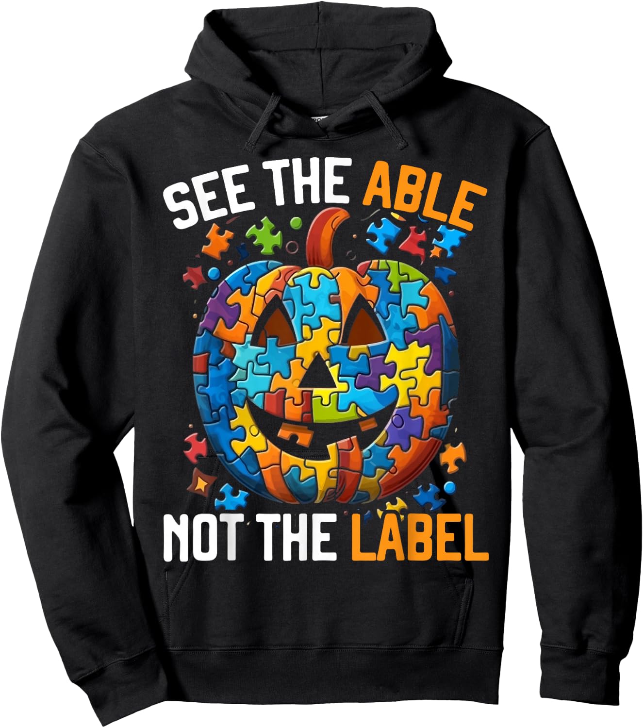 Autism Halloween Puzzle Trick Or Treat Autism Awareness Hoodie - Hoodie | Black