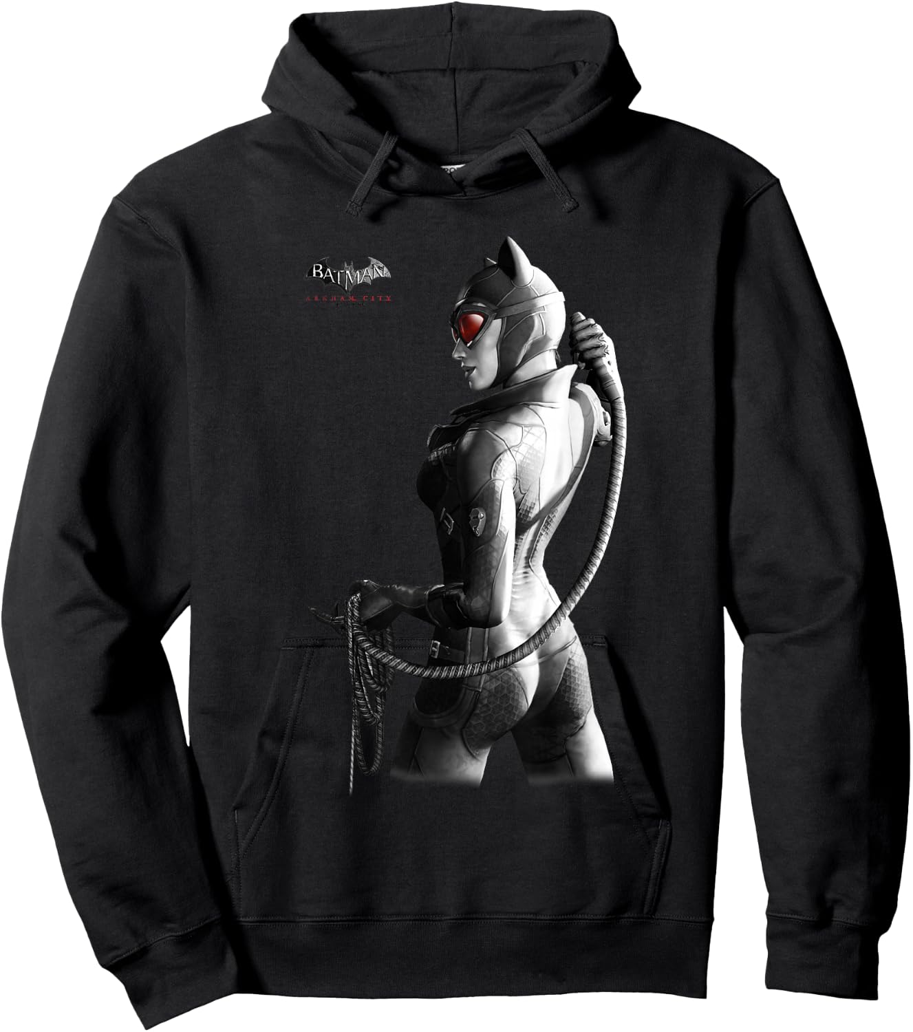 Batman: Arkham City Catwoman Distressed Villain Poster Hoodie - Hoodie | Black