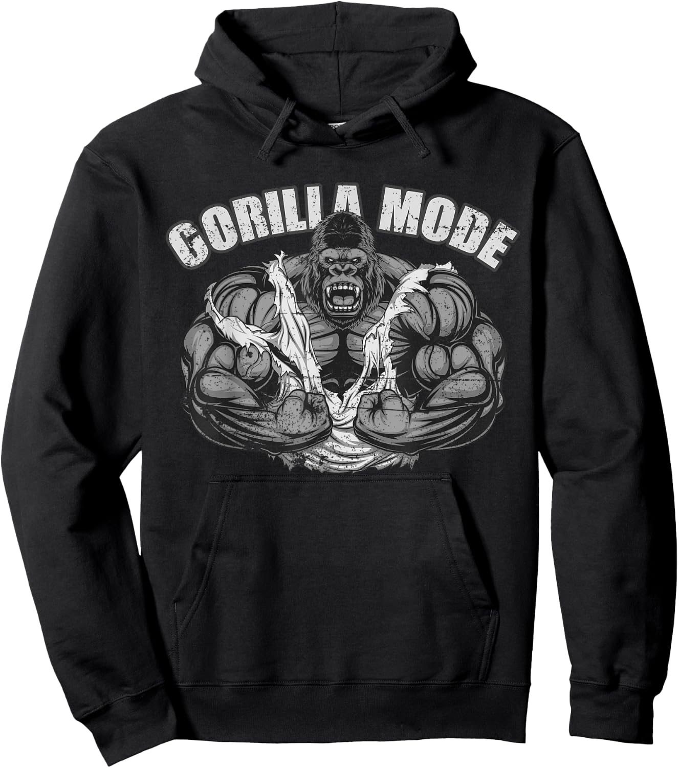 Gorilla Mode Gym Ape Fitness Coach Swole Monkey Hoodie - Hoodie | Black
