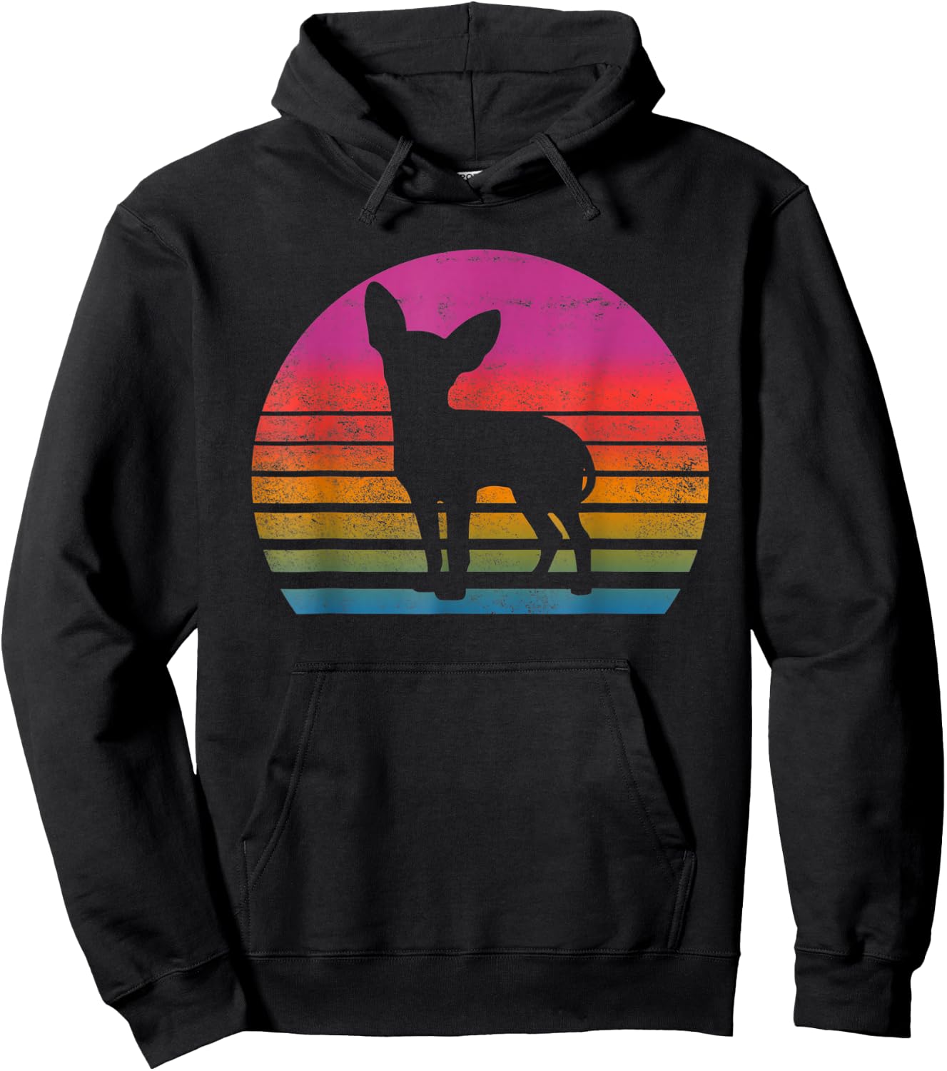 Retro 80s Chihuahua, Chihuahua Lover Hoodie - Hoodie | Black