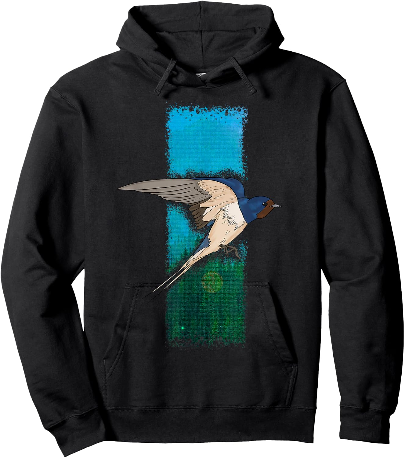Barn Swallow Backyard Bird Graphic Hoodie - Hoodie | Black
