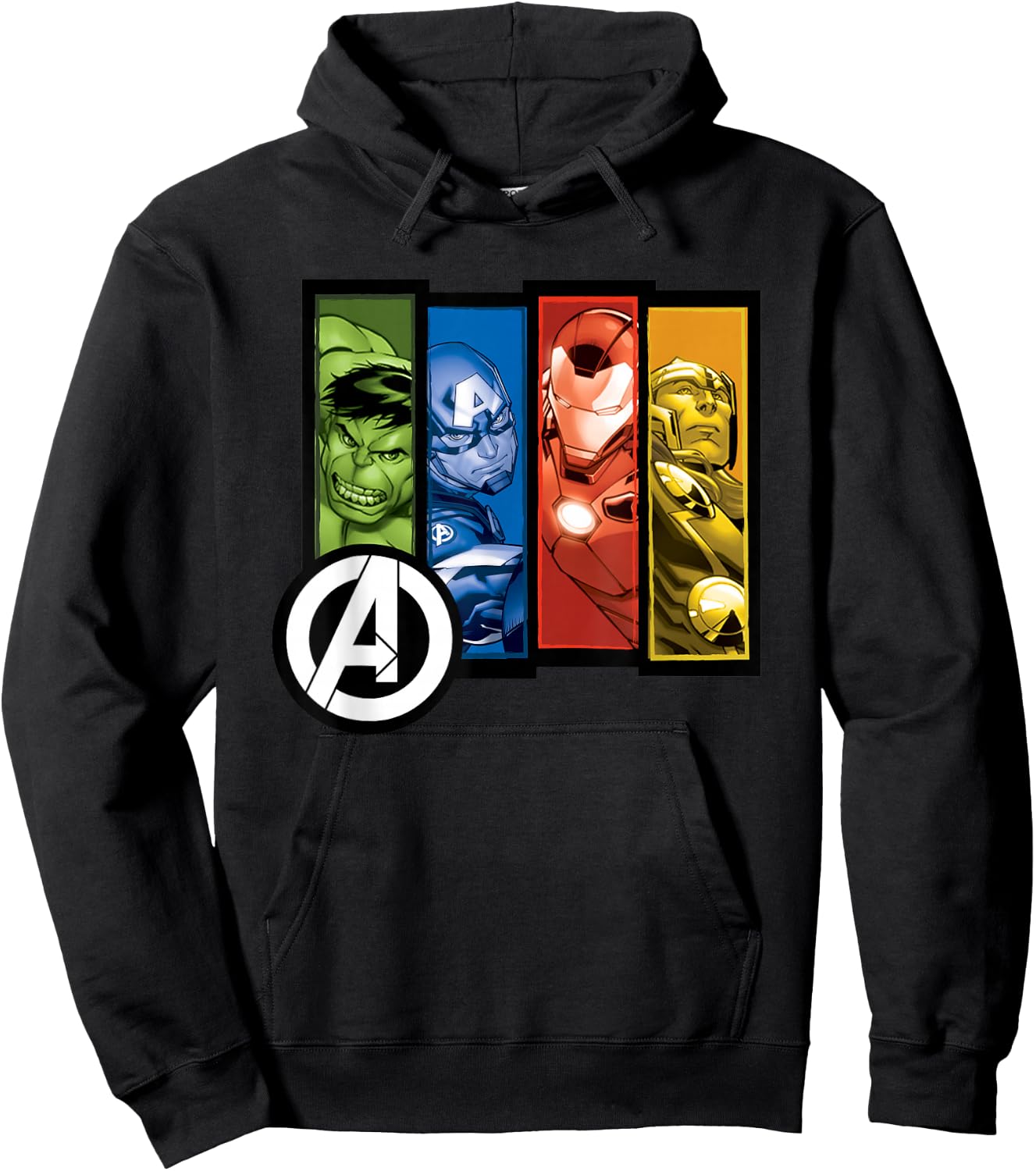 Marvel Avengers Four Heroes Four Colours Hoodie - Hoodie | Black