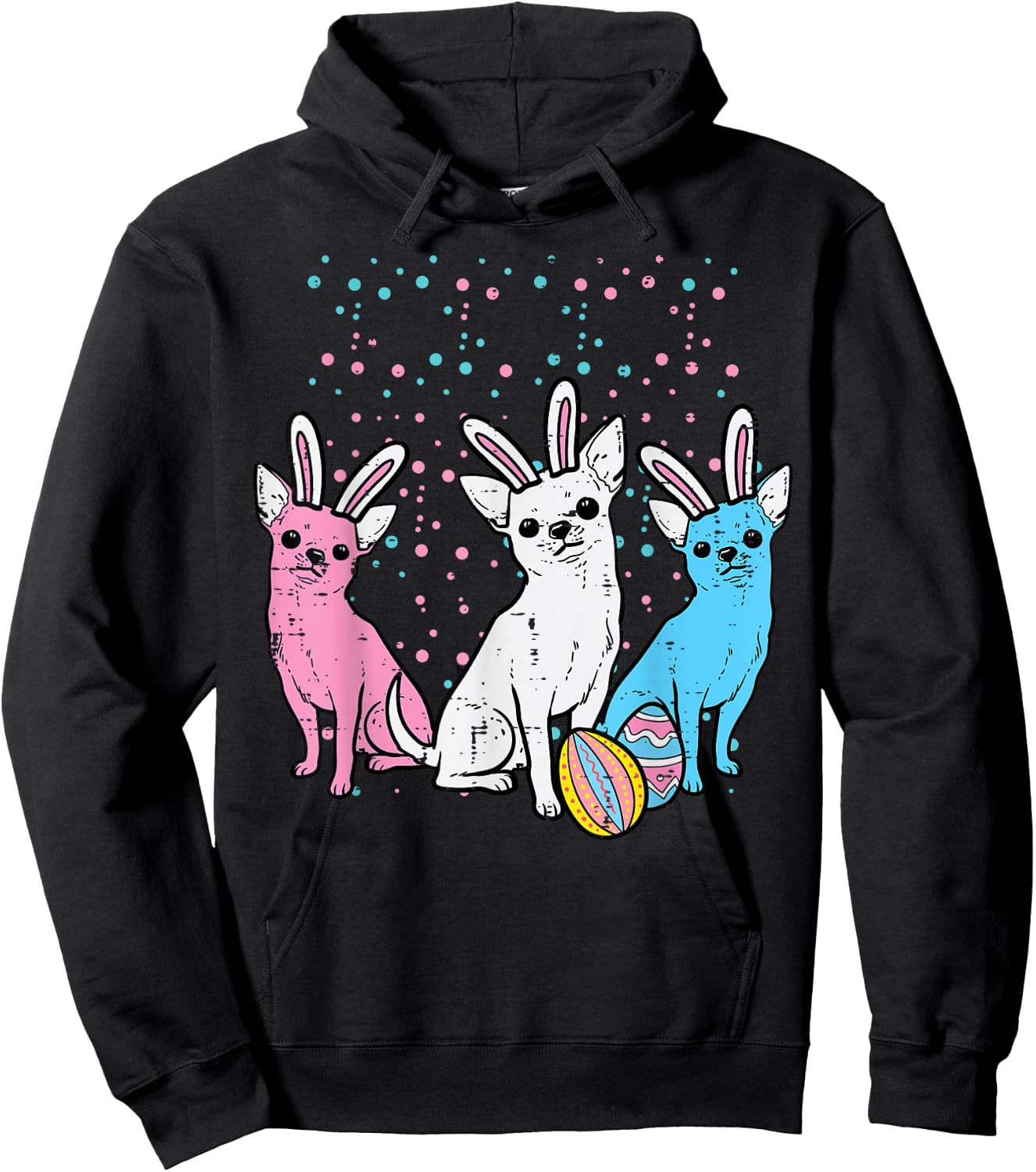 Easter Bunny Chihuahuas Chiwawa Dog Owner Men Women Kids Hoodie - Hoodie | Black