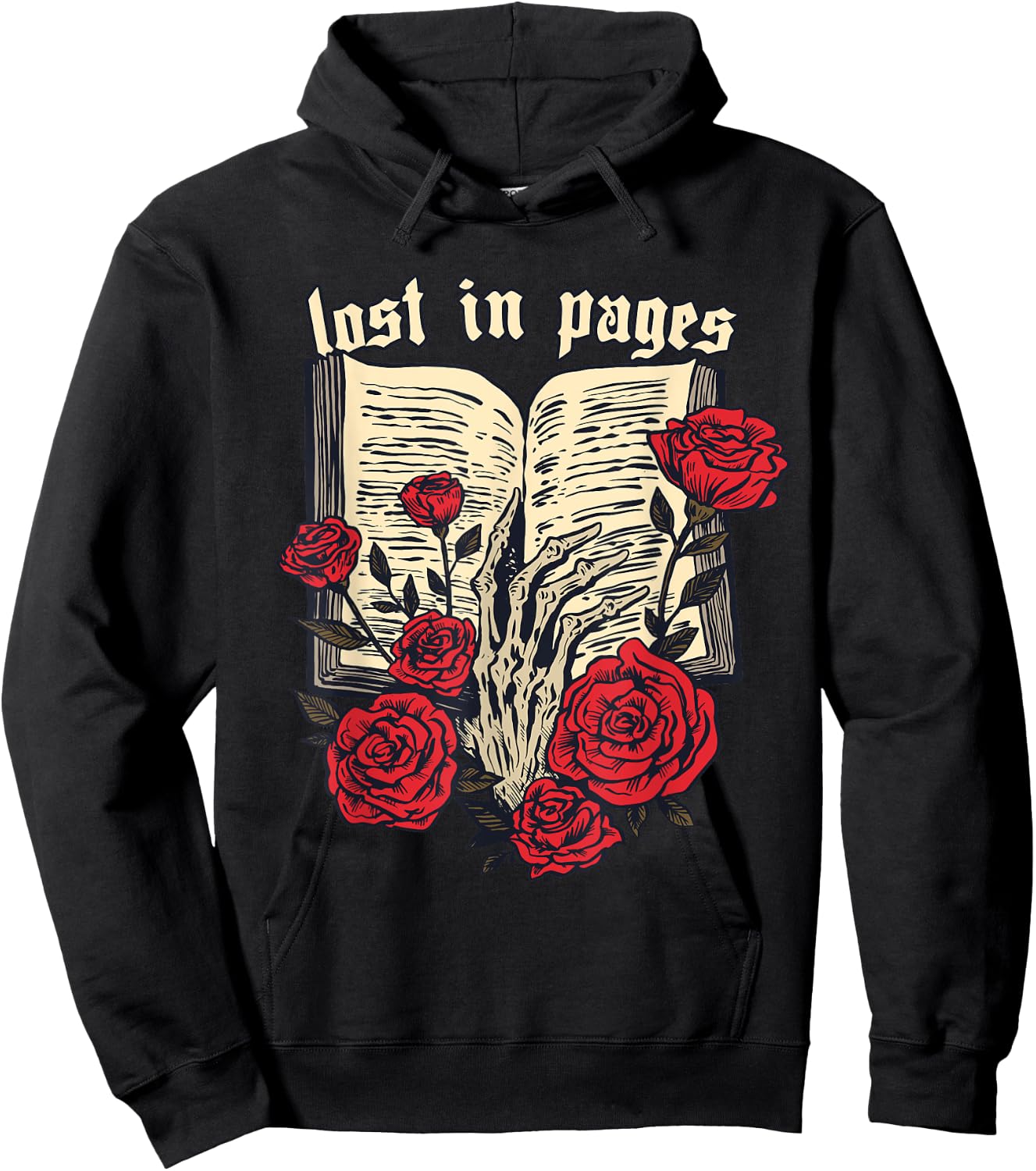 Bookish Lost in Pages Exciting Book Novel Love Reading Books Hoodie - Hoodie | Black