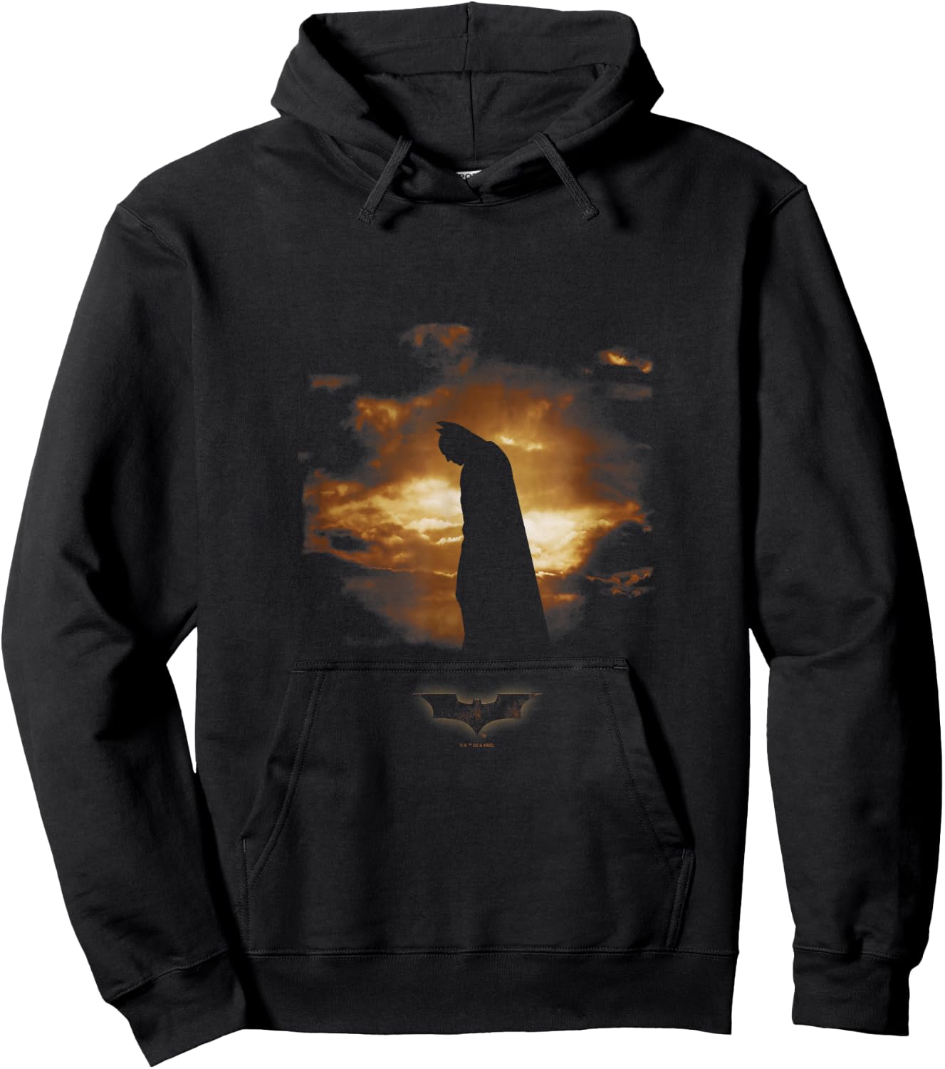 Batman Begins Distressed Bat Sunset Silhouette Poster Hoodie - Hoodie | Black