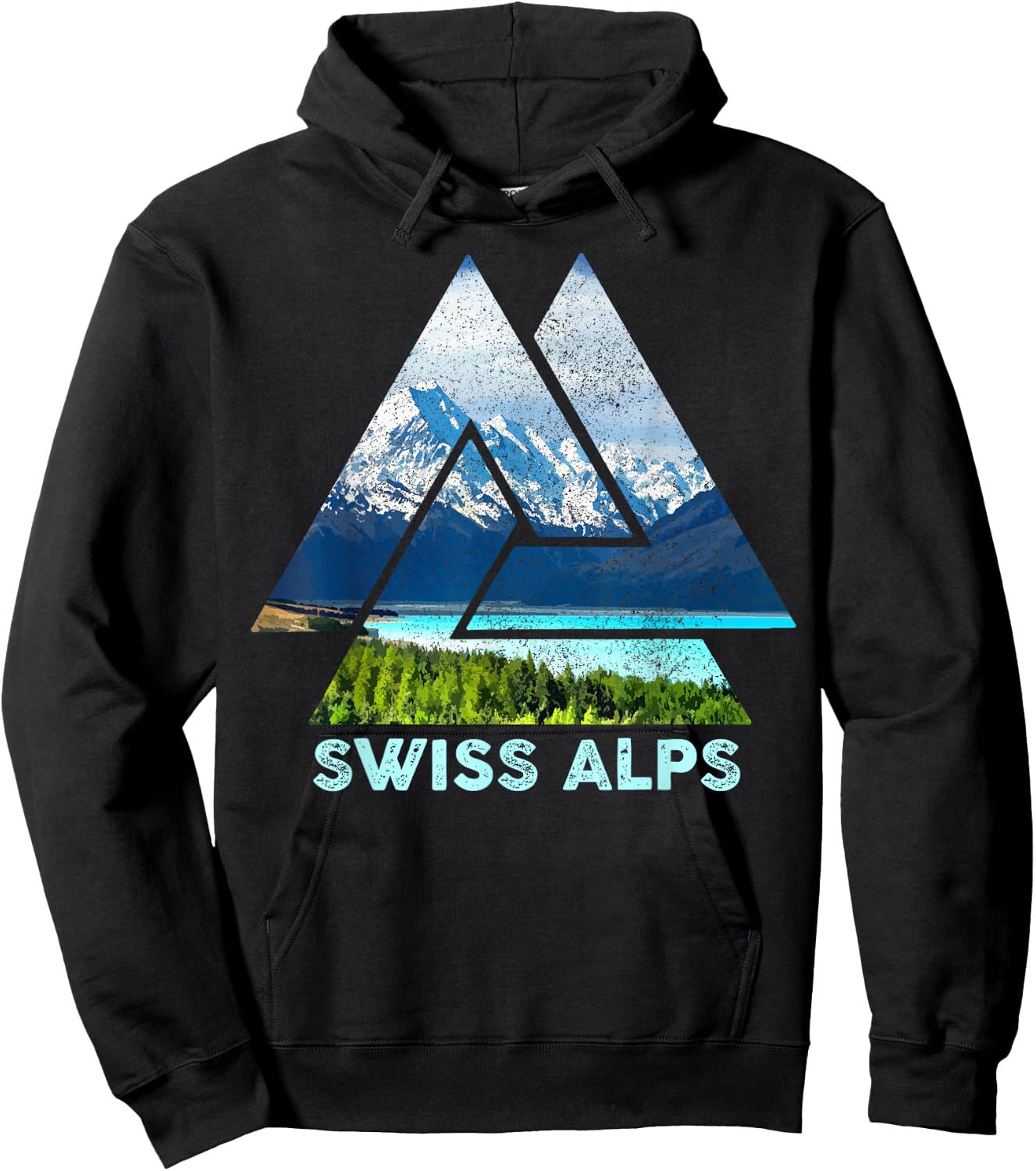 Switzerland Switzerland Nature Alps Mountains Hoodie - Hoodie | Black