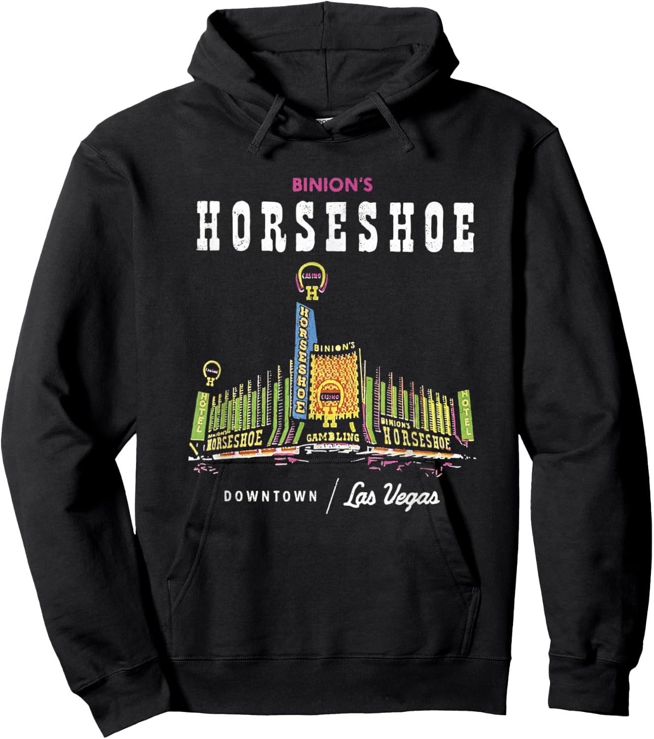 Binion's Horseshoe Hotel Casino Vintage Retro Las Vegas Hoodie - Hoodie | Black