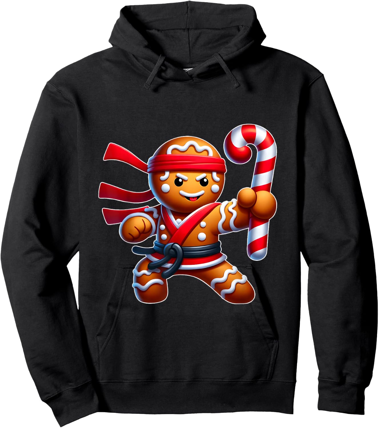 Funny Christmas Ninja Gingerbread Ninjabread Hoodie - Hoodie | Black