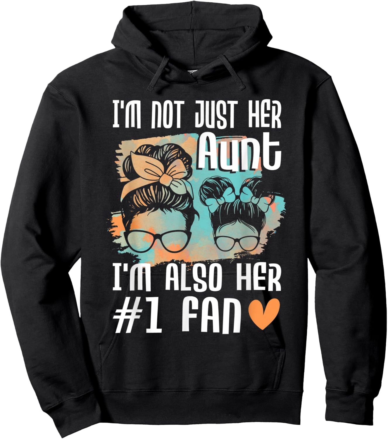 I'm Not Just Her Aunt I'm Also Her #1 Fan - Softball Auntie Hoodie - Hoodie | Black