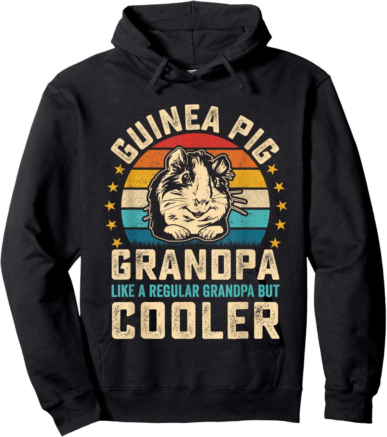 Rodent Guinea Pig grandpa like a Regular grandpa but Cooler Hoodie - Hoodie | Black