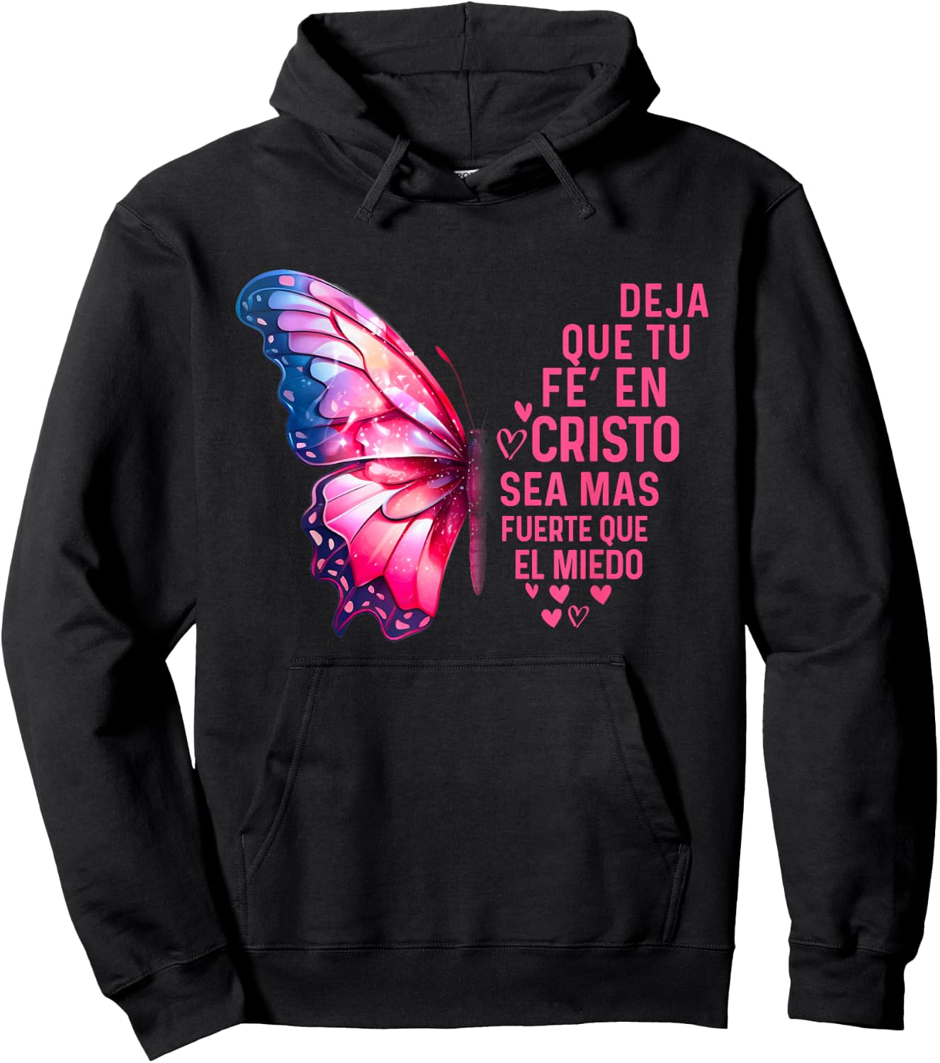 Camiseta Cristiana Para Mujer En Espanol Spanish Cristiano Hoodie - Hoodie | Black