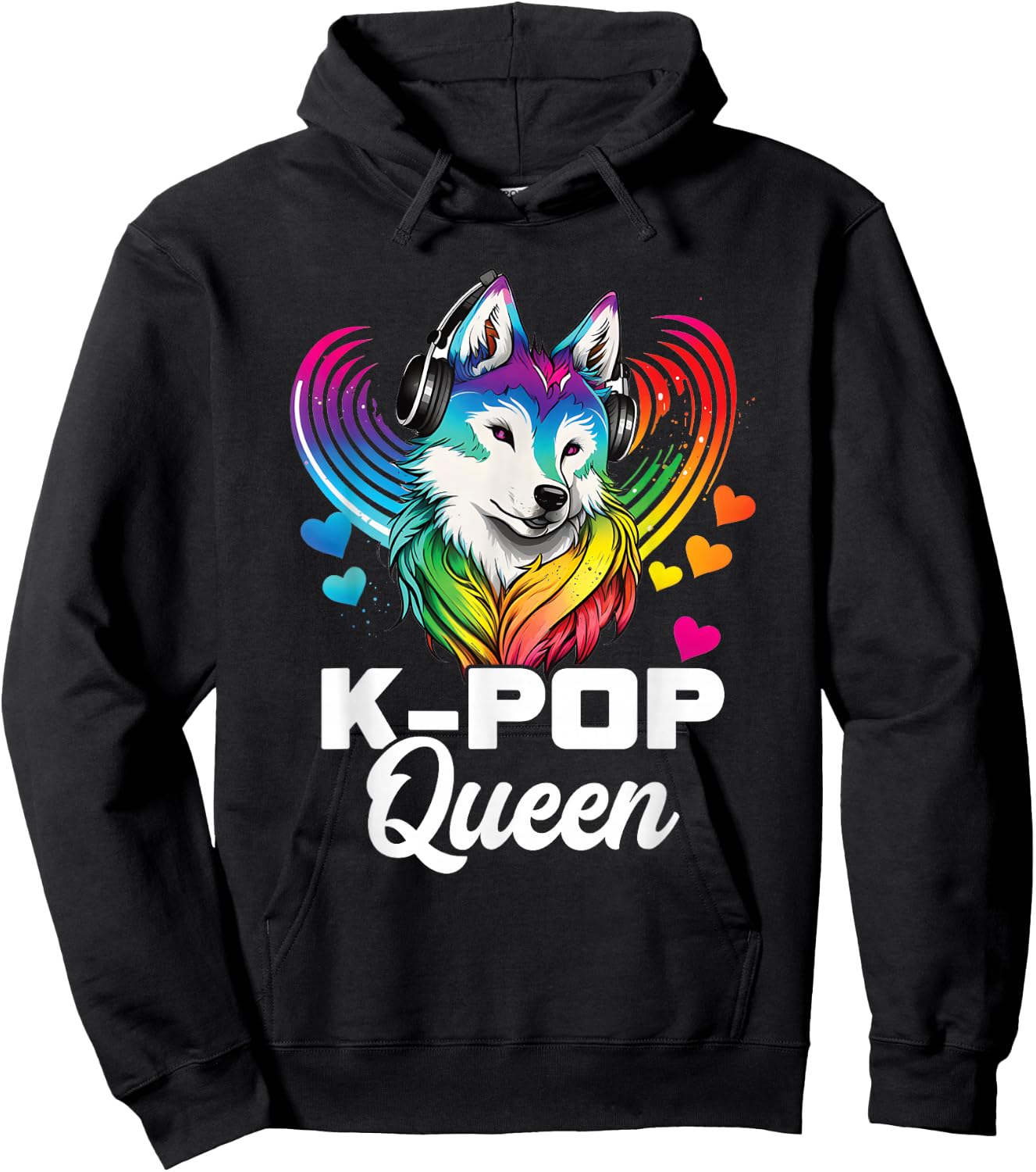 Kpop Queen Bias Wolf Korean Pop Merch K-pop Merchandise Hoodie - Hoodie | Black