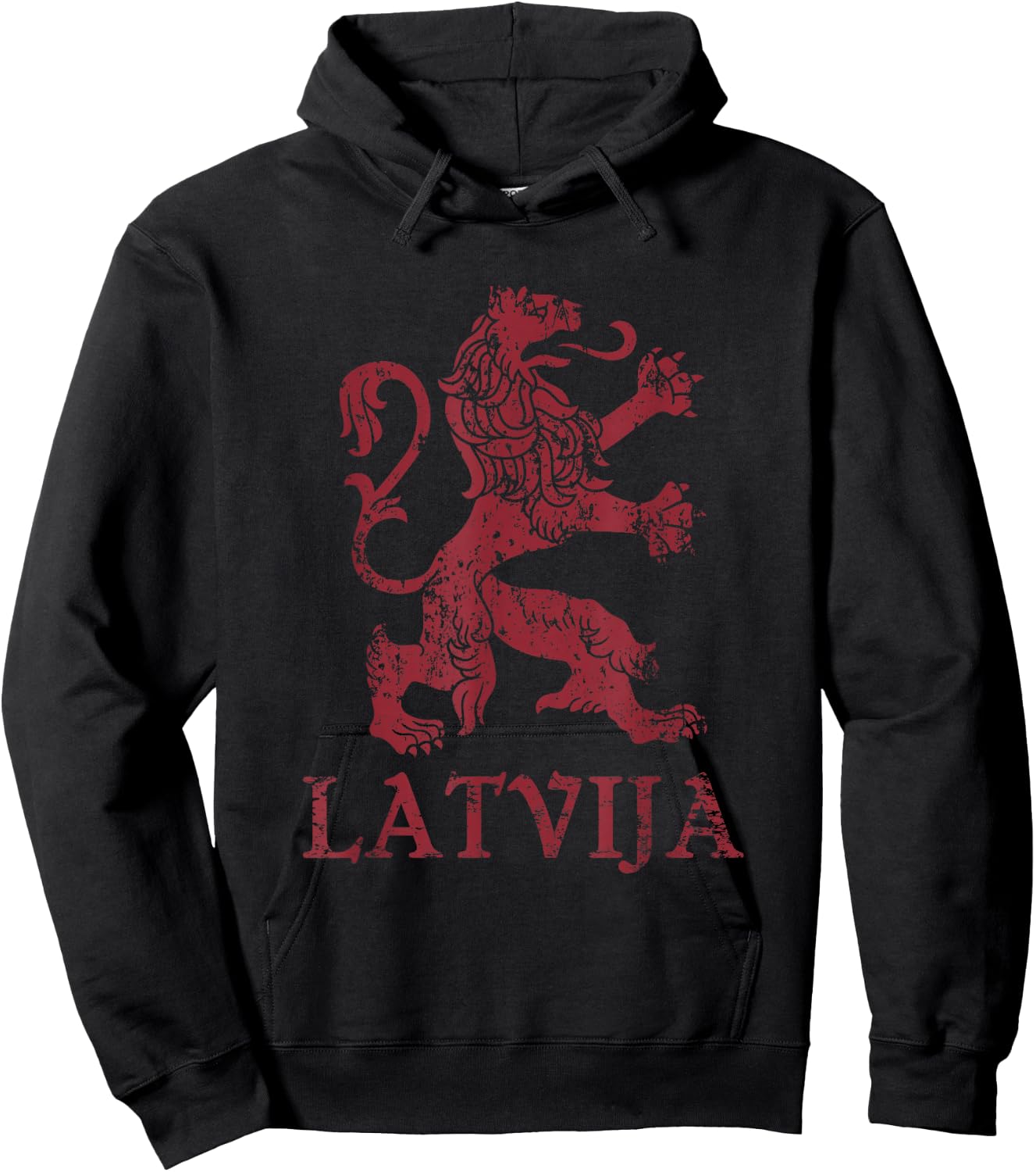 Latvija Latvia Lion Symbol Latvian Pride Hoodie - Hoodie | Black