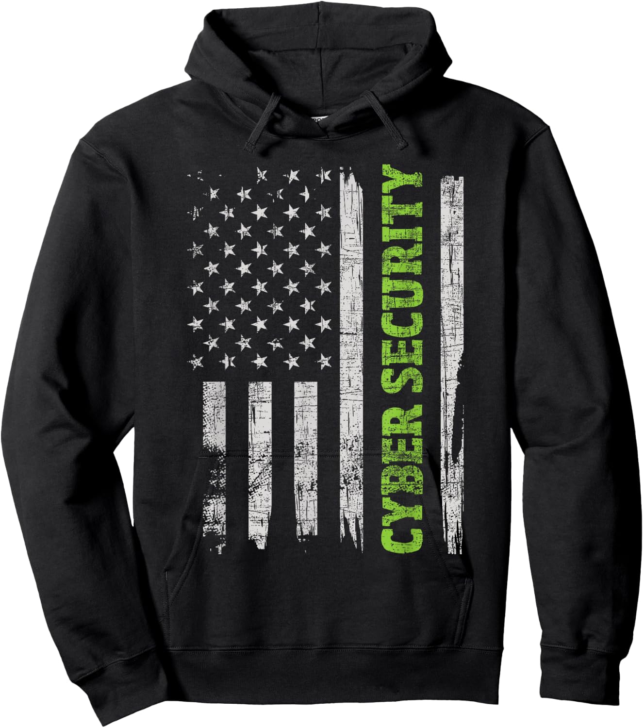 Cybersecurity - USA Flag Computer Engineer Programmer Hacker Hoodie - Hoodie | Black