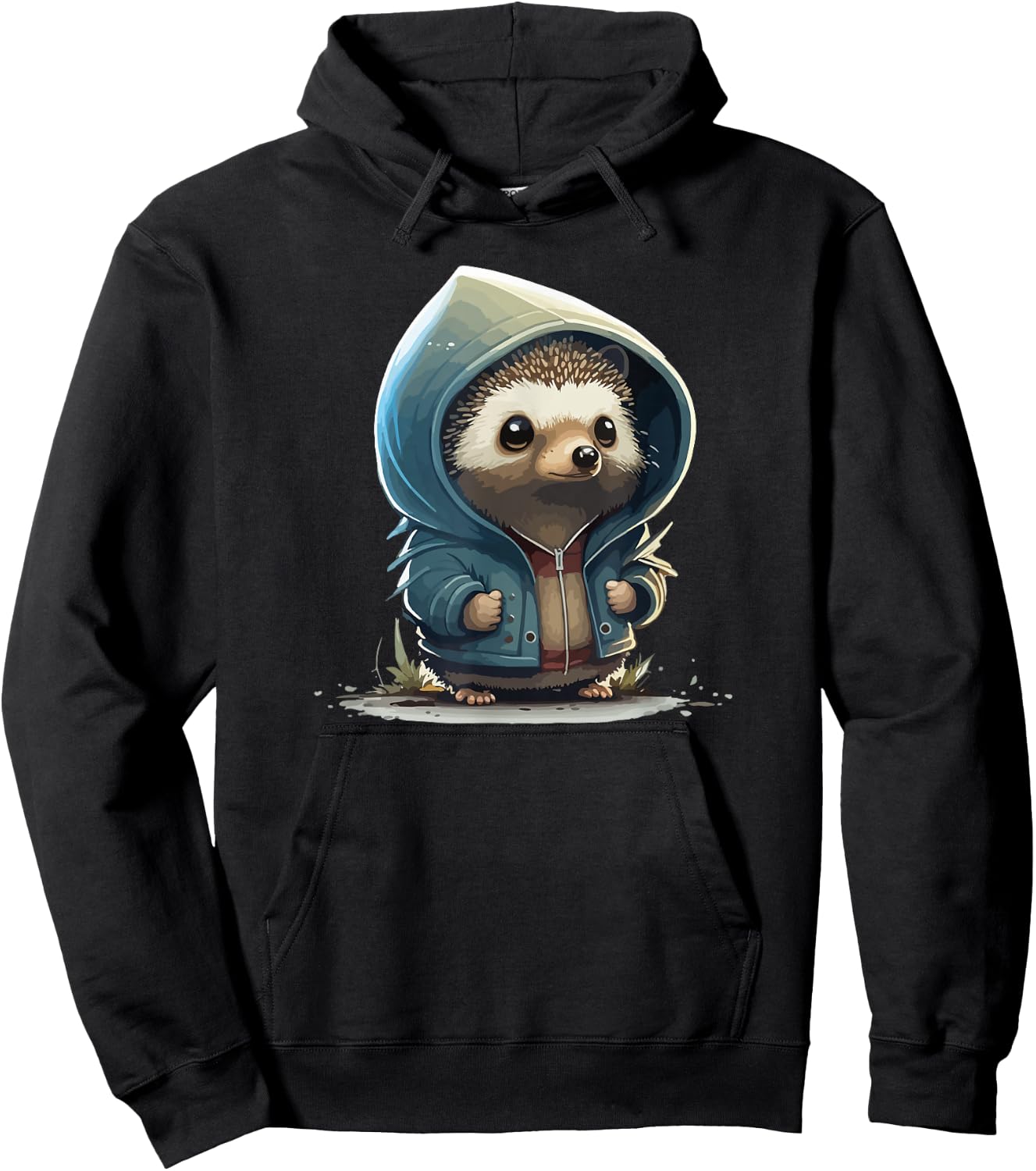 Retro Hedgehog Hoodie - Hoodie | Black