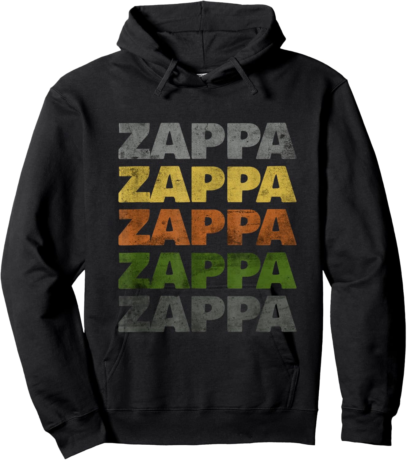 Love Heart Zappa Grunge Retro Vintage Style Black Zappa Hoodie - Hoodie | Black