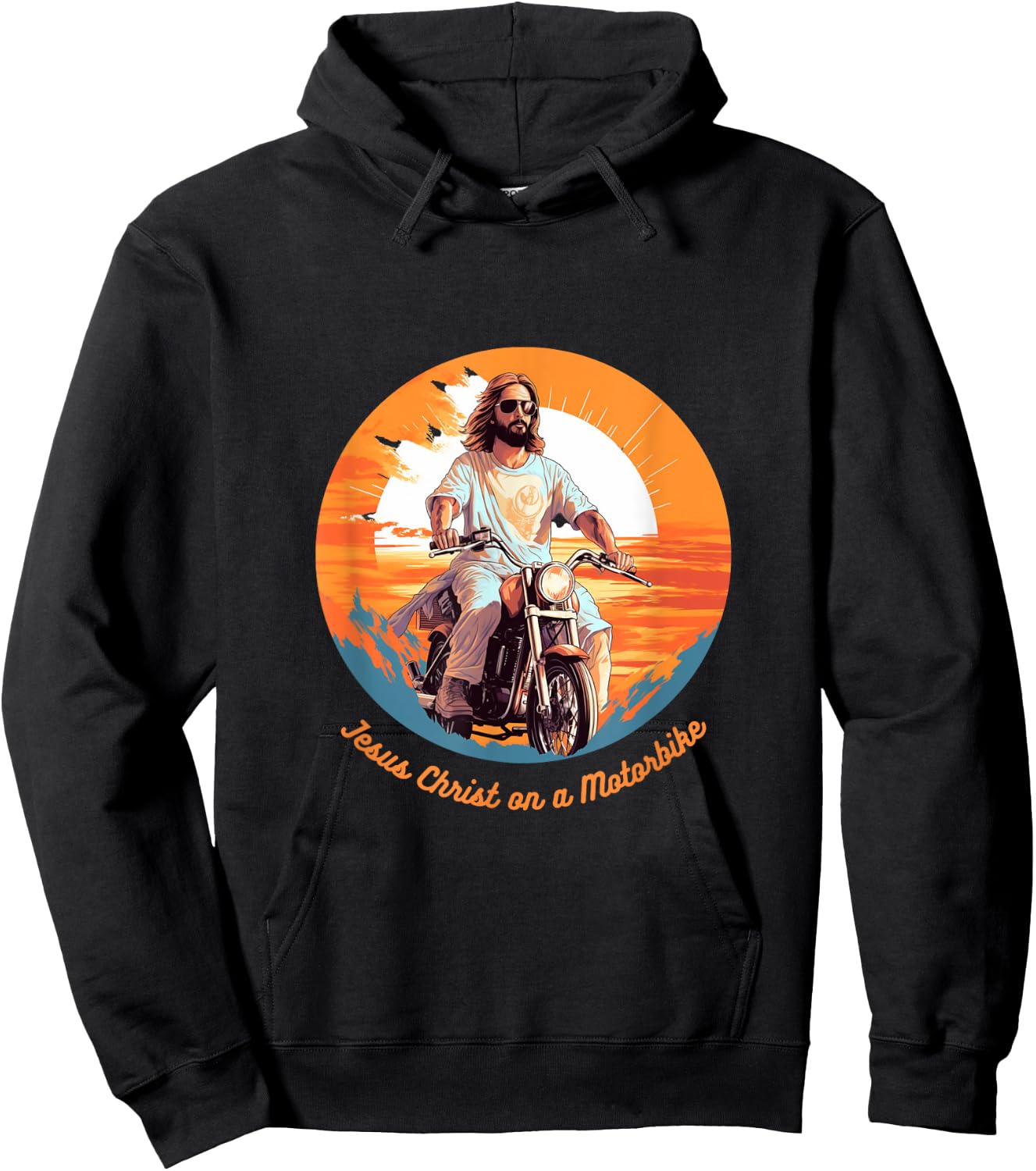 Jesus Christ on a Motorbike Hoodie - Hoodie | Black