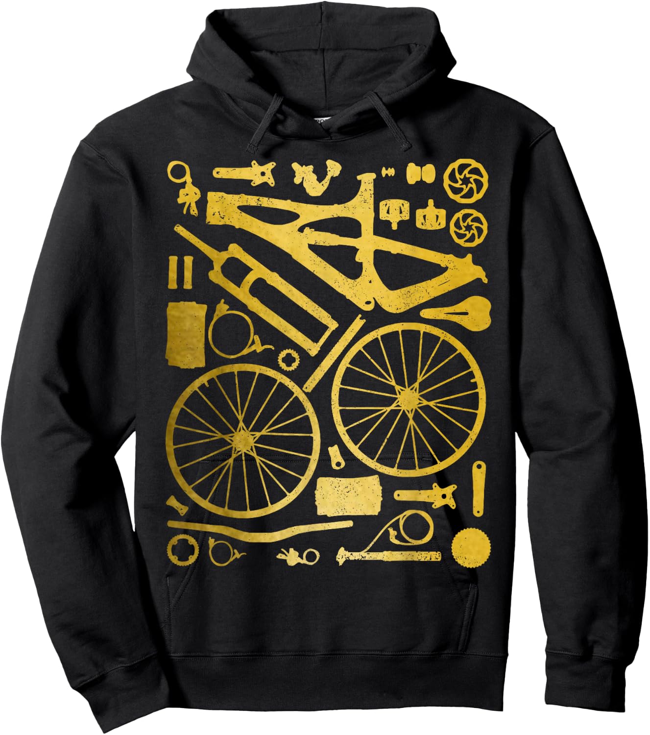 Mountain Bike MTB Cycling Bicycle Parts Mountain Bike Hoodie - Hoodie | Black