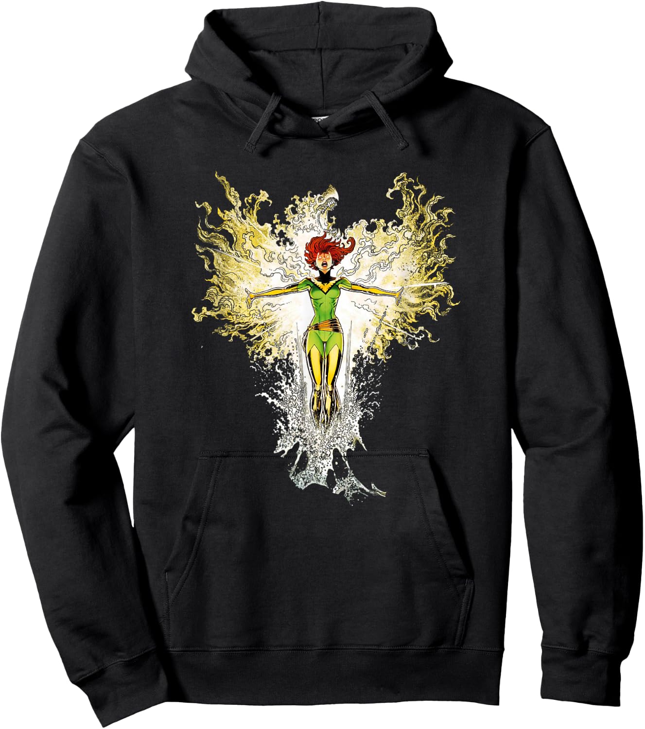 Marvel X-Men Jean Grey Phoenix Force Rising Epic Logo Hoodie - Hoodie | Black