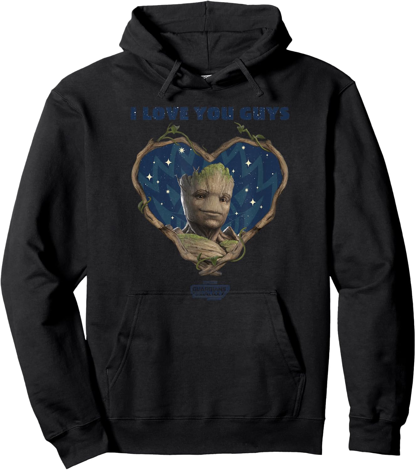 Marvel Guardians of the Galaxy Vol. 3 Groot Heart Portrait Hoodie - Hoodie | Black