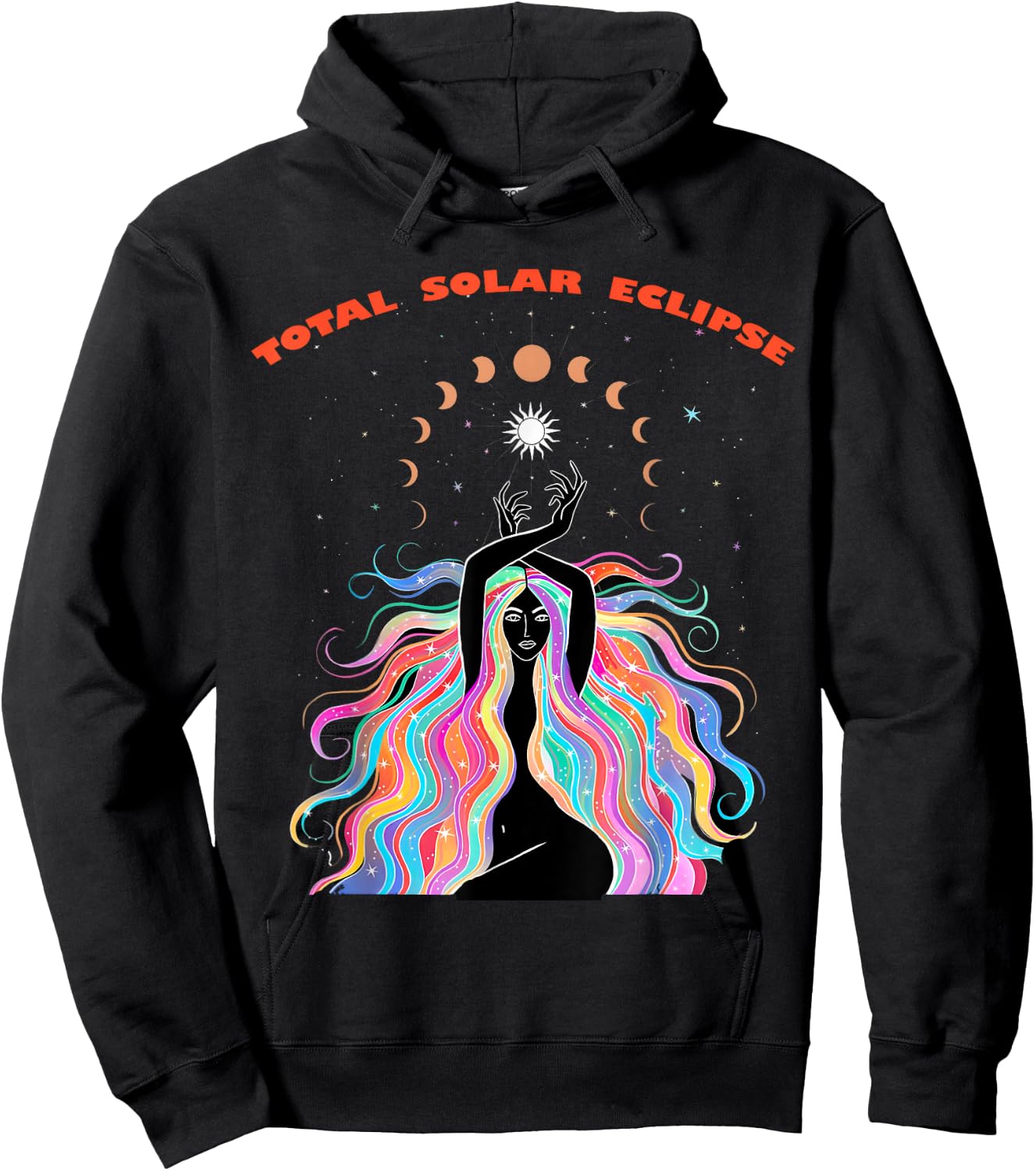 2024 Total Solar Eclipse April 8 Path Of The Eclipse Hoodie - Hoodie | Black