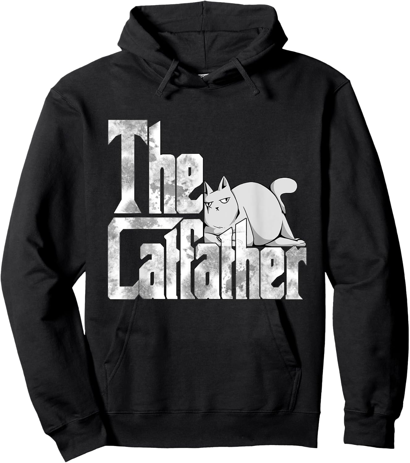 Cat Dad The Catfather Crazy Lazy Cat Father Kitty Daddy Hoodie - Hoodie | Black