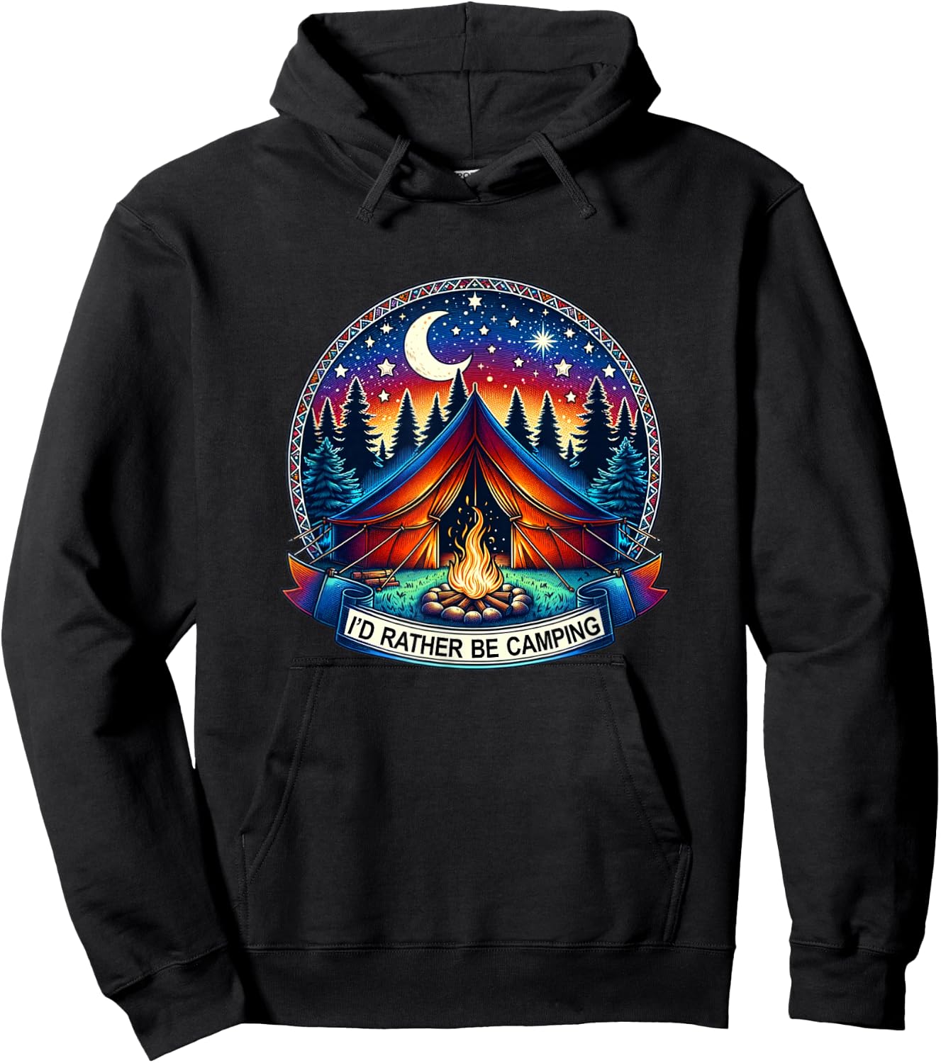 I'd Rather Be Camping - , Small Hoodie - Hoodie | Black