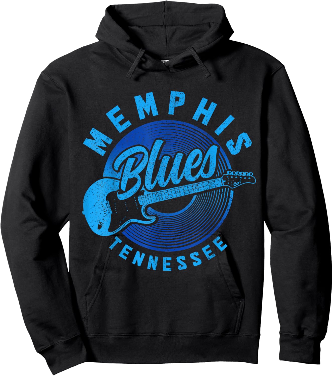 Memphis Tennessee TN Pride Guitar Blues Music Vintage Hoodie - Hoodie | Black