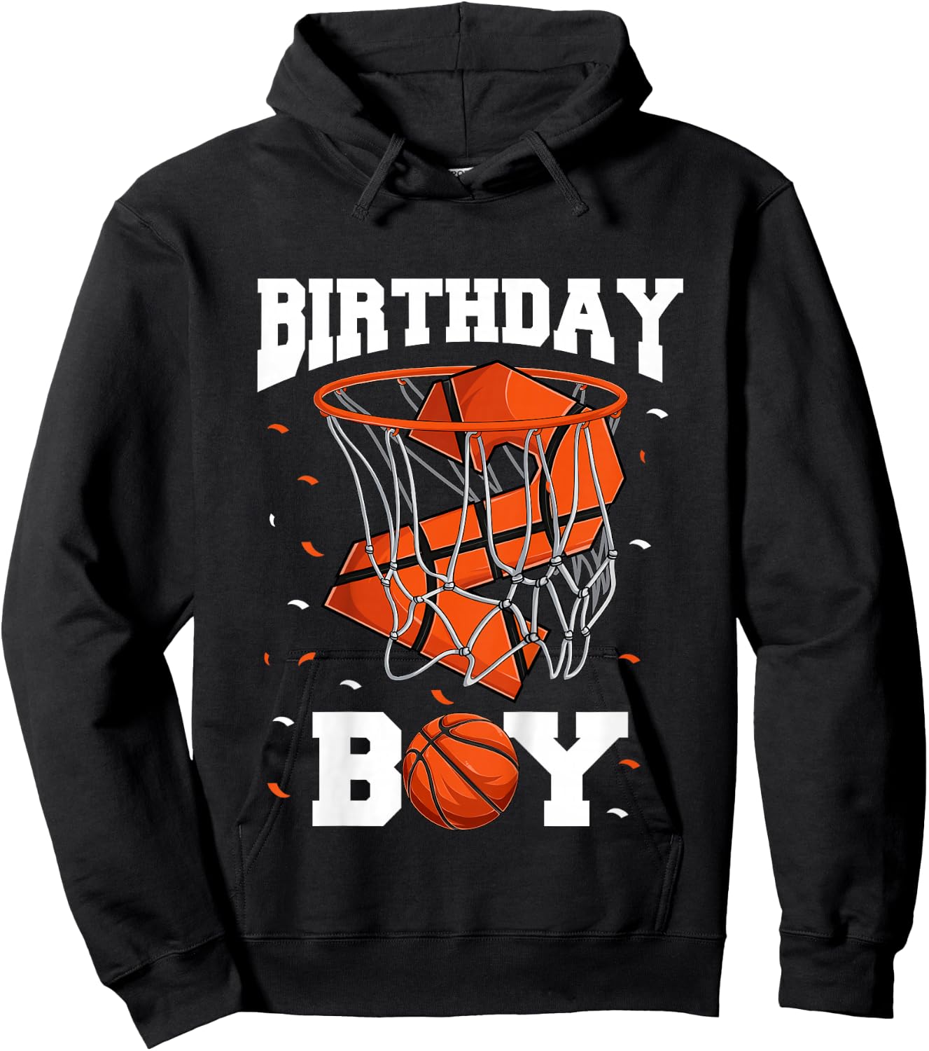 Kids 2nd Birthday Basketball Shirt Kids, Boys 2 Year Old Hoodie - Hoodie | Black