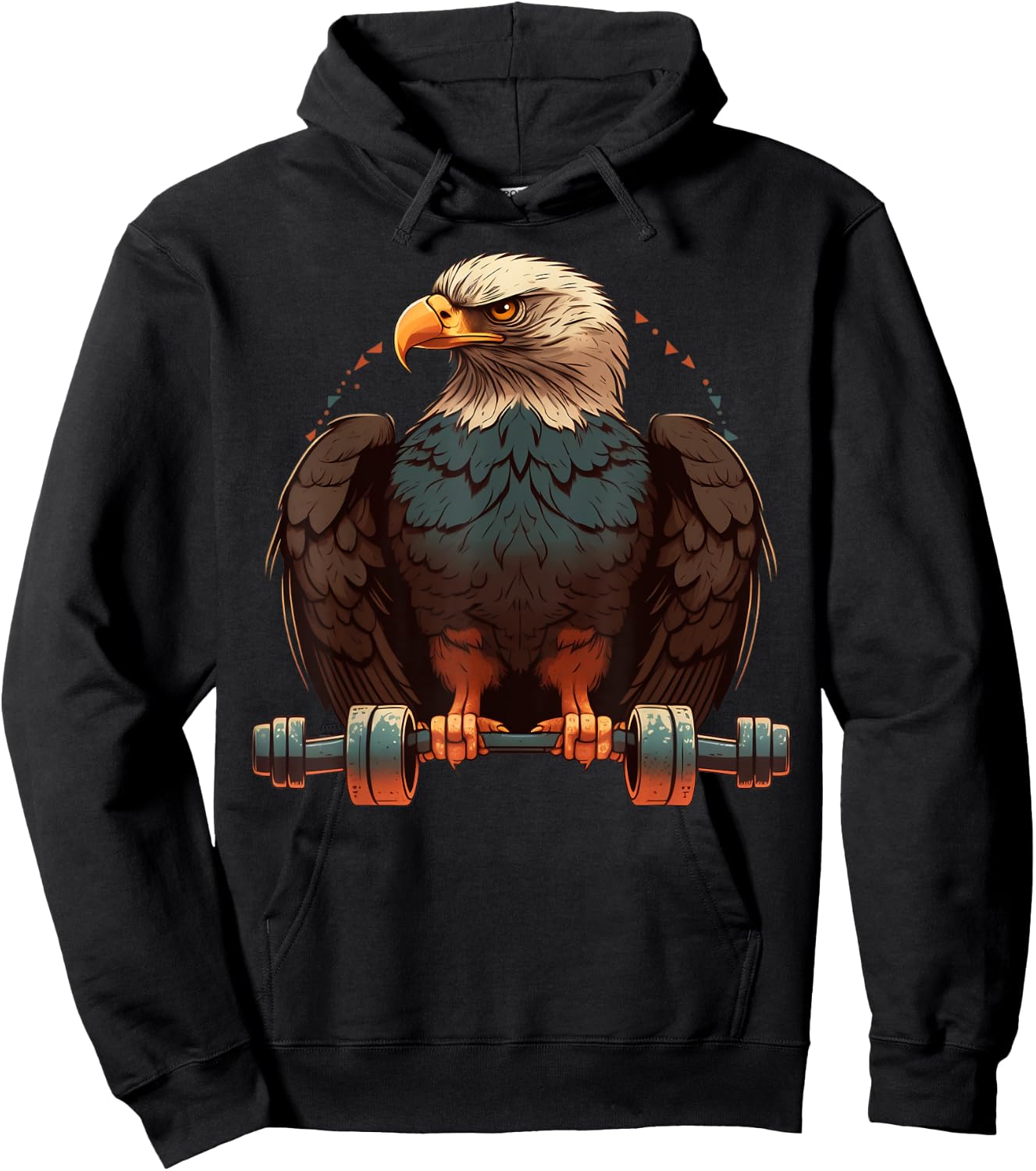 Eagle Weightlifting Funny Fitness Gym Eagle Hoodie - Hoodie | Black