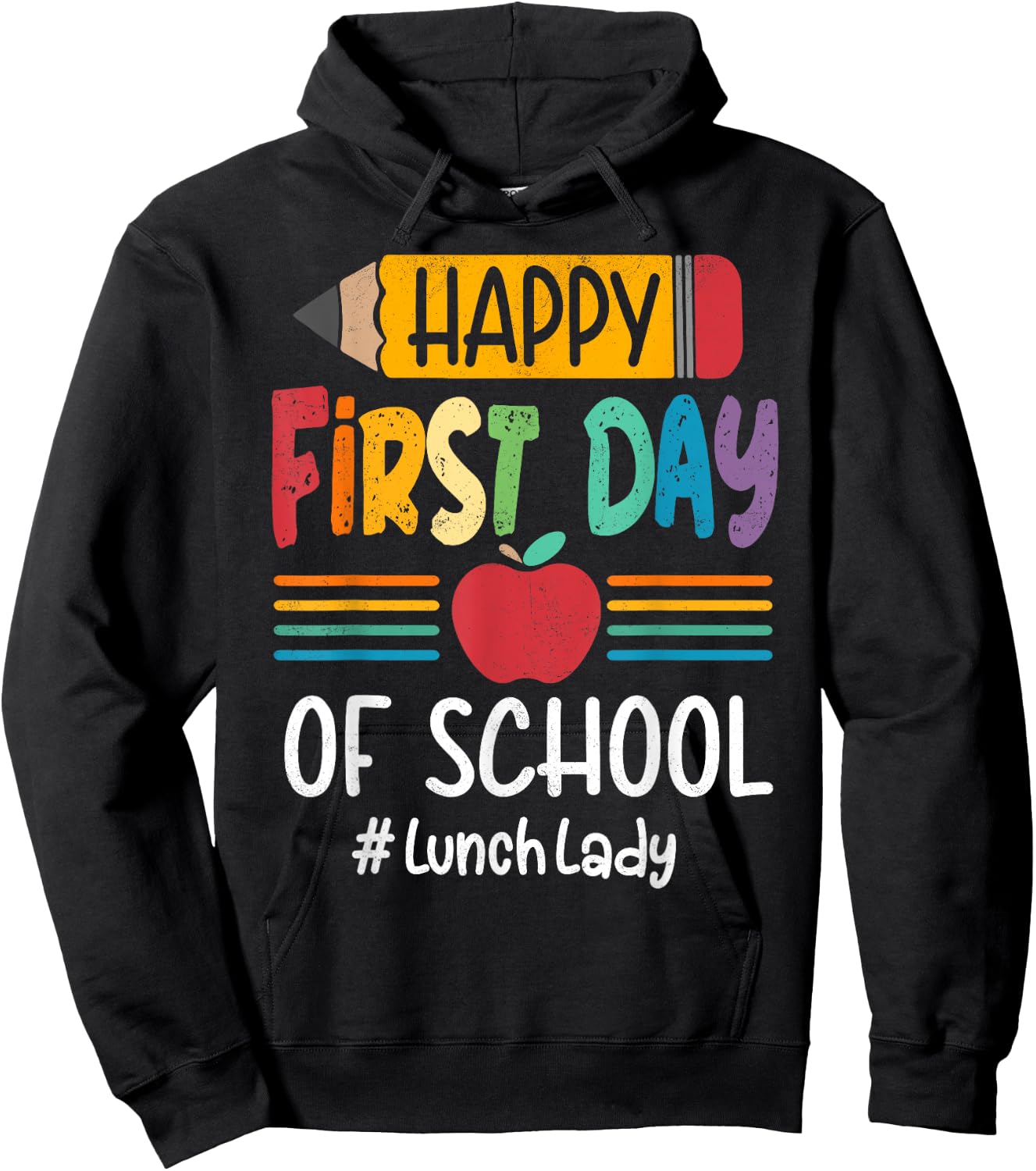 Welcome Back To School Lunch Lady Teacher Fist day of school Hoodie - Hoodie | Black