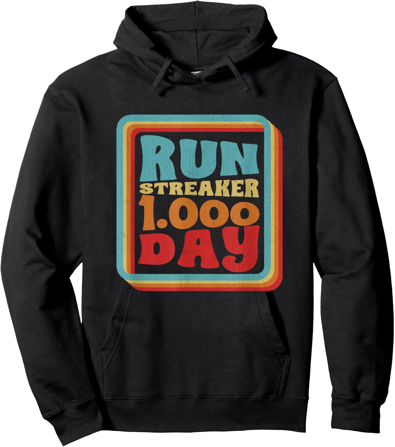 Run Streak Streaker 1000 Days Of Running Comma Day Runner Hoodie - Hoodie | Black