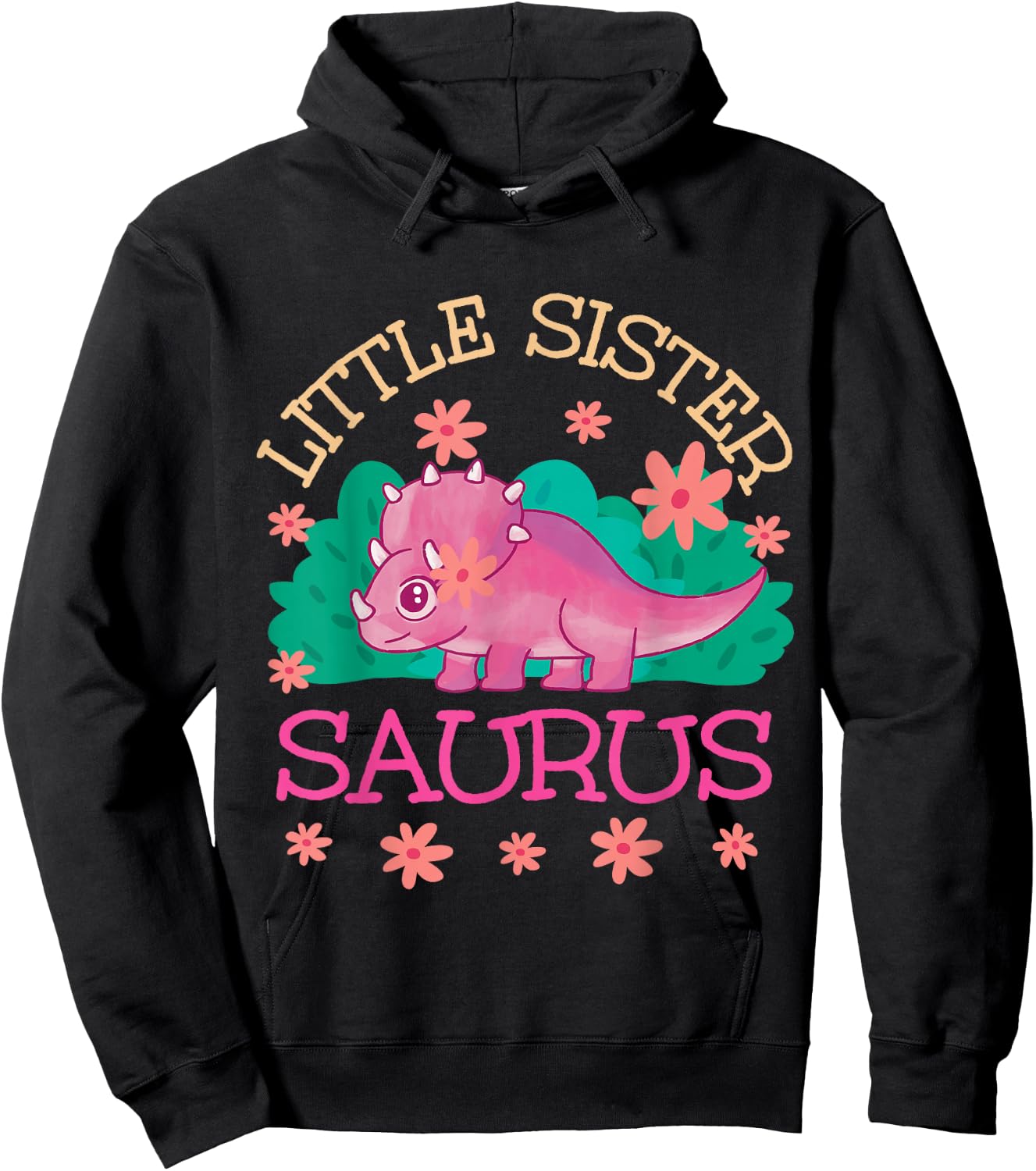 Little Sister Saurus Hoodie - Hoodie | Black