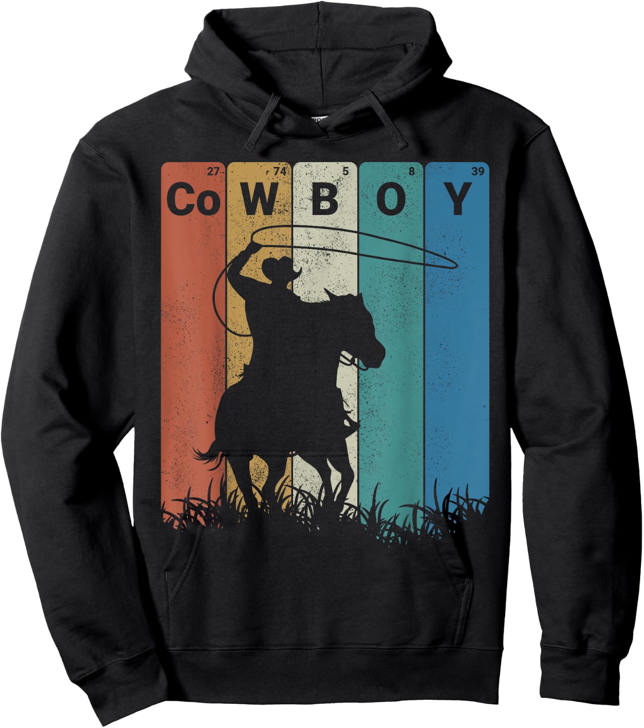 Cowboy Periodic Table Elements Western Rodeo Hoodie - Hoodie | Black